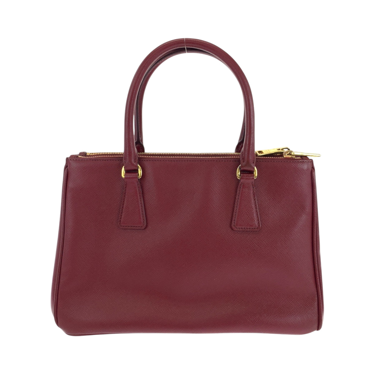 18663
PRADA プラダ サフィアーノ ガレリア ボルドー ゴールド金具 レザー ショルダーバッグ ハンドバッグ 2way  レディース ABP64