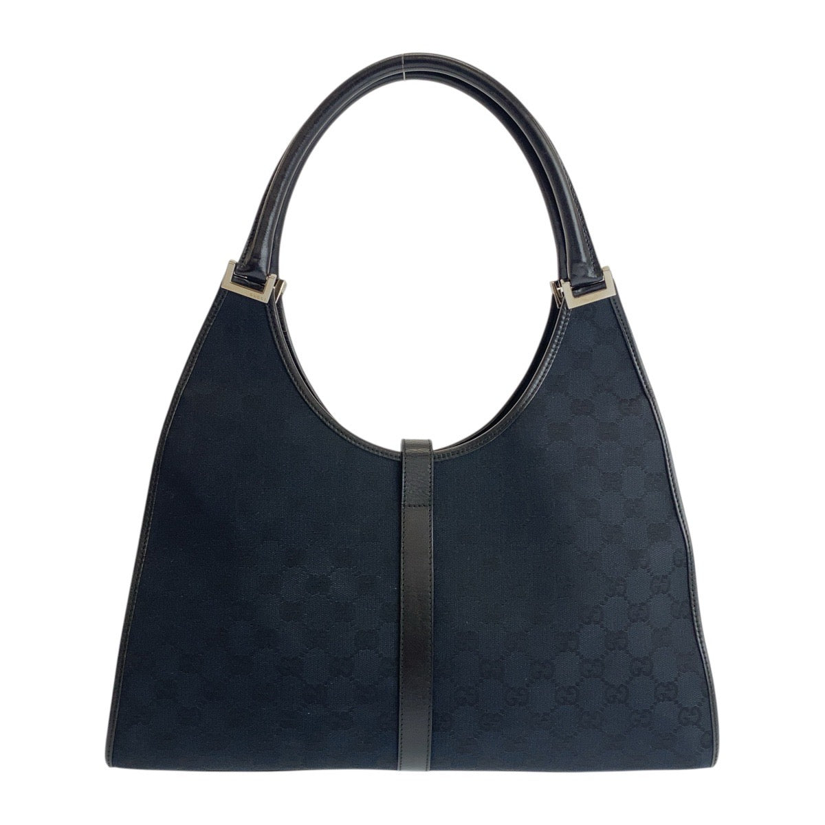 18664
GUCCI グッチ ジャッキー ブラック 黒 シルバー金具 GGキャンバス / レザー 002 1066 ショルダーバッグ レディース A62