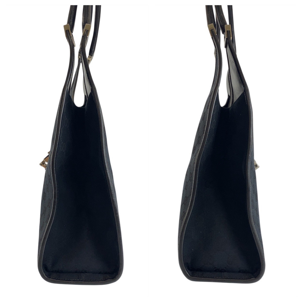 18664
GUCCI グッチ ジャッキー ブラック 黒 シルバー金具 GGキャンバス / レザー 002 1066 ショルダーバッグ レディース A62