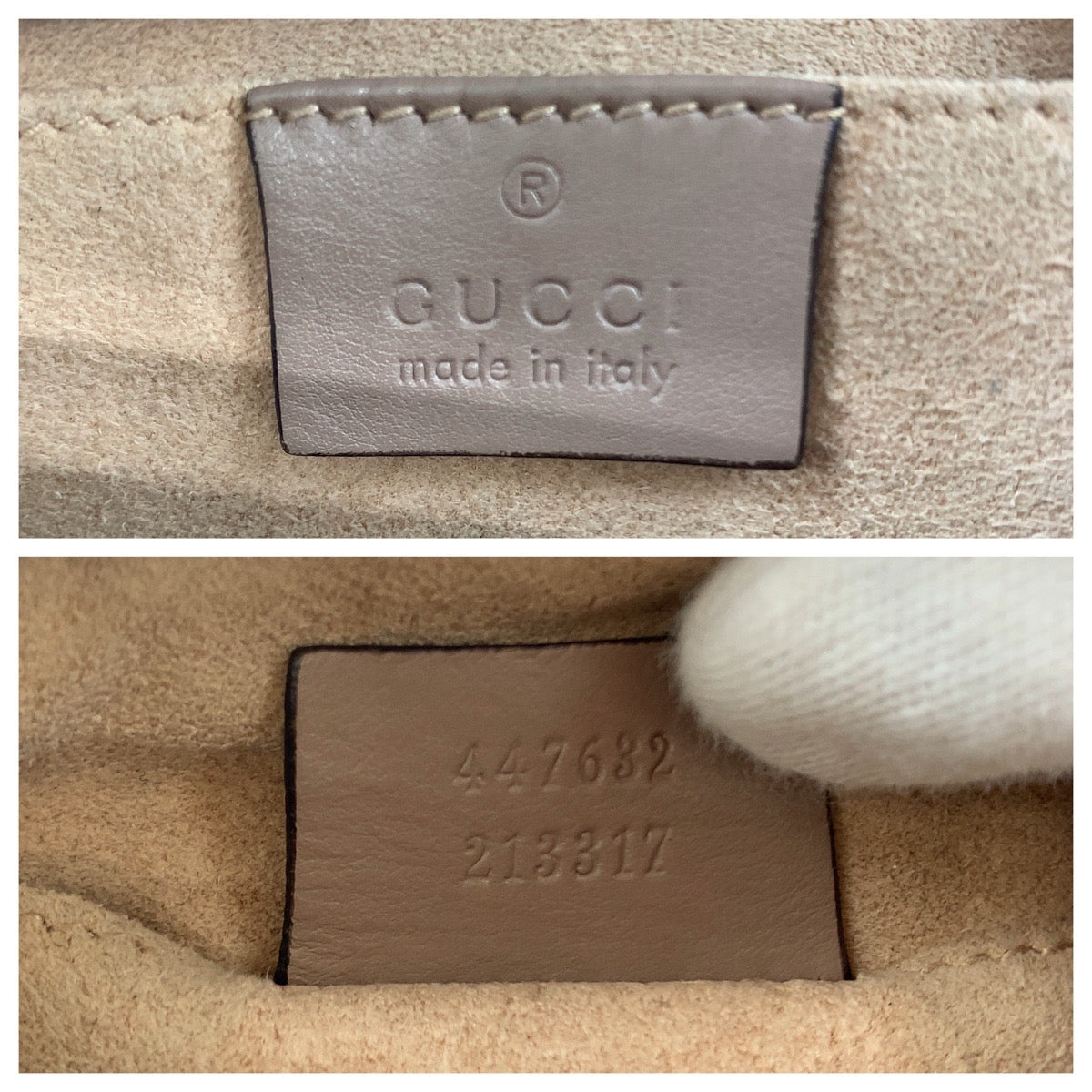 18666
GUCCI グッチ キルティング GGマーモント ベージュ ゴールド金具 レザー 447632 ショルダーバッグ ポシェット  レディース