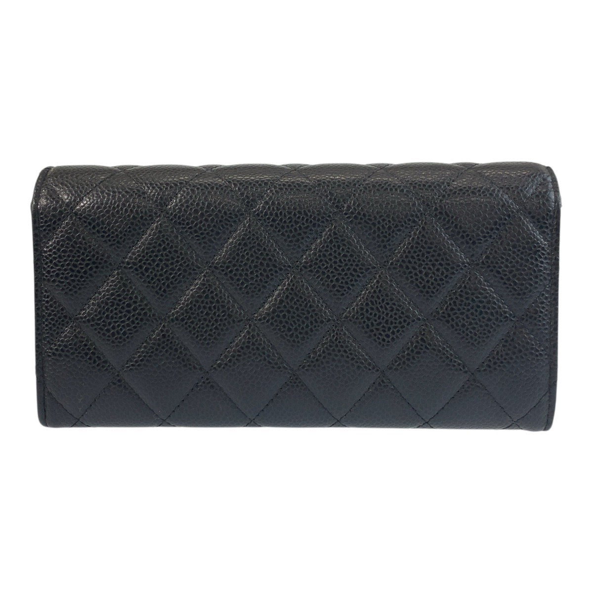 18669
CHANEL シャネル マトラッセ ココマーク ブラック 黒 ゴールド金具 キャビアスキン 長財布 ロングウォレット  レディース ABP72