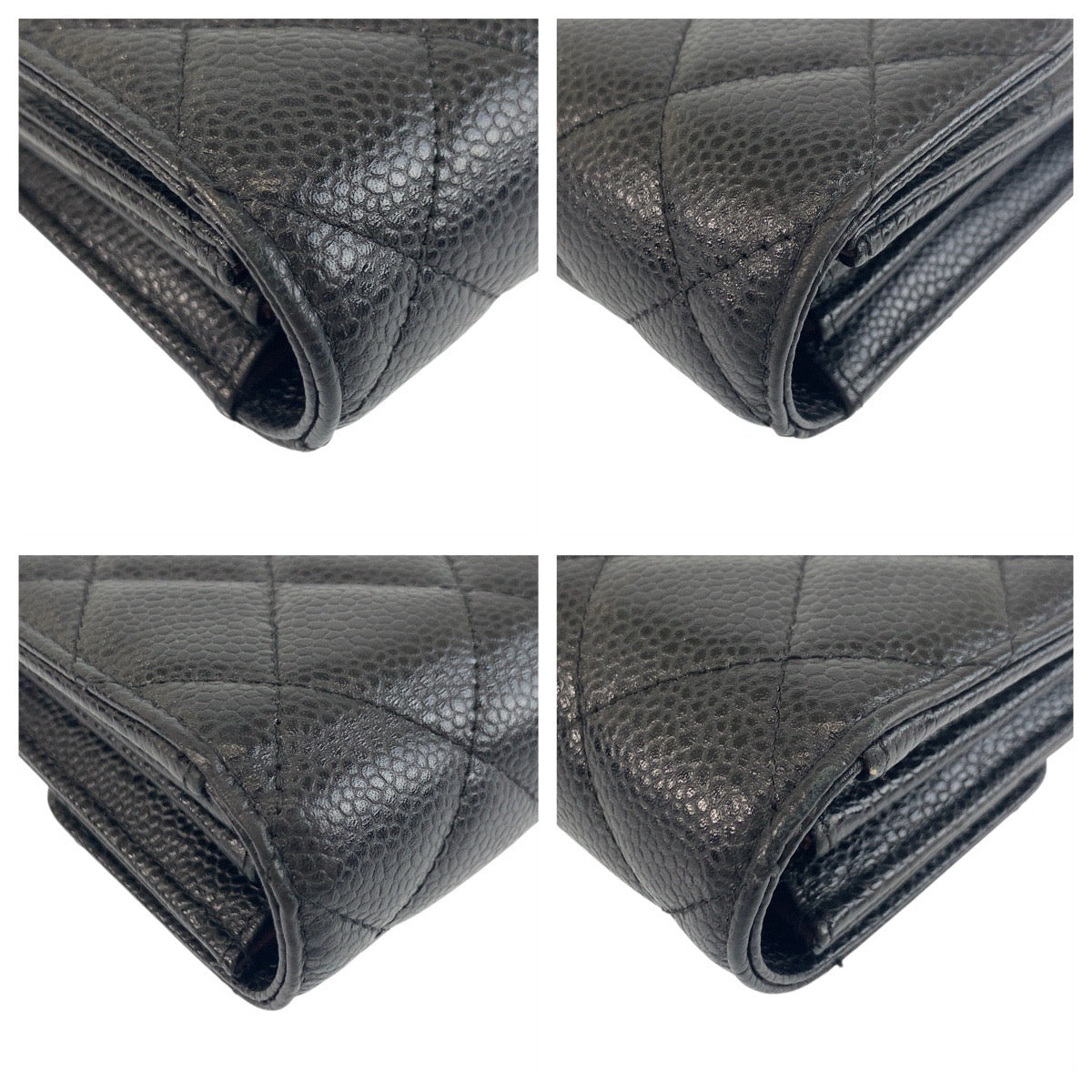 18669
CHANEL シャネル マトラッセ ココマーク ブラック 黒 ゴールド金具 キャビアスキン 長財布 ロングウォレット  レディース ABP72