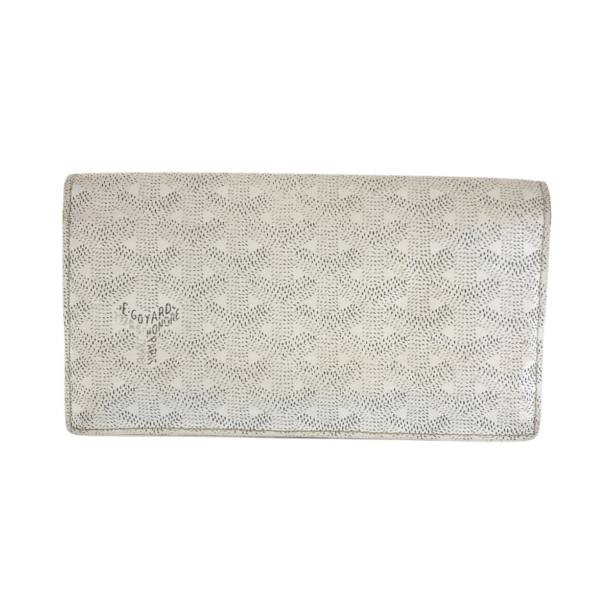 18672
GOYARD ゴヤール ヘリンボーン ホワイト シルバー金具 PVC / レザー 長財布 ロングウォレット  メンズ
