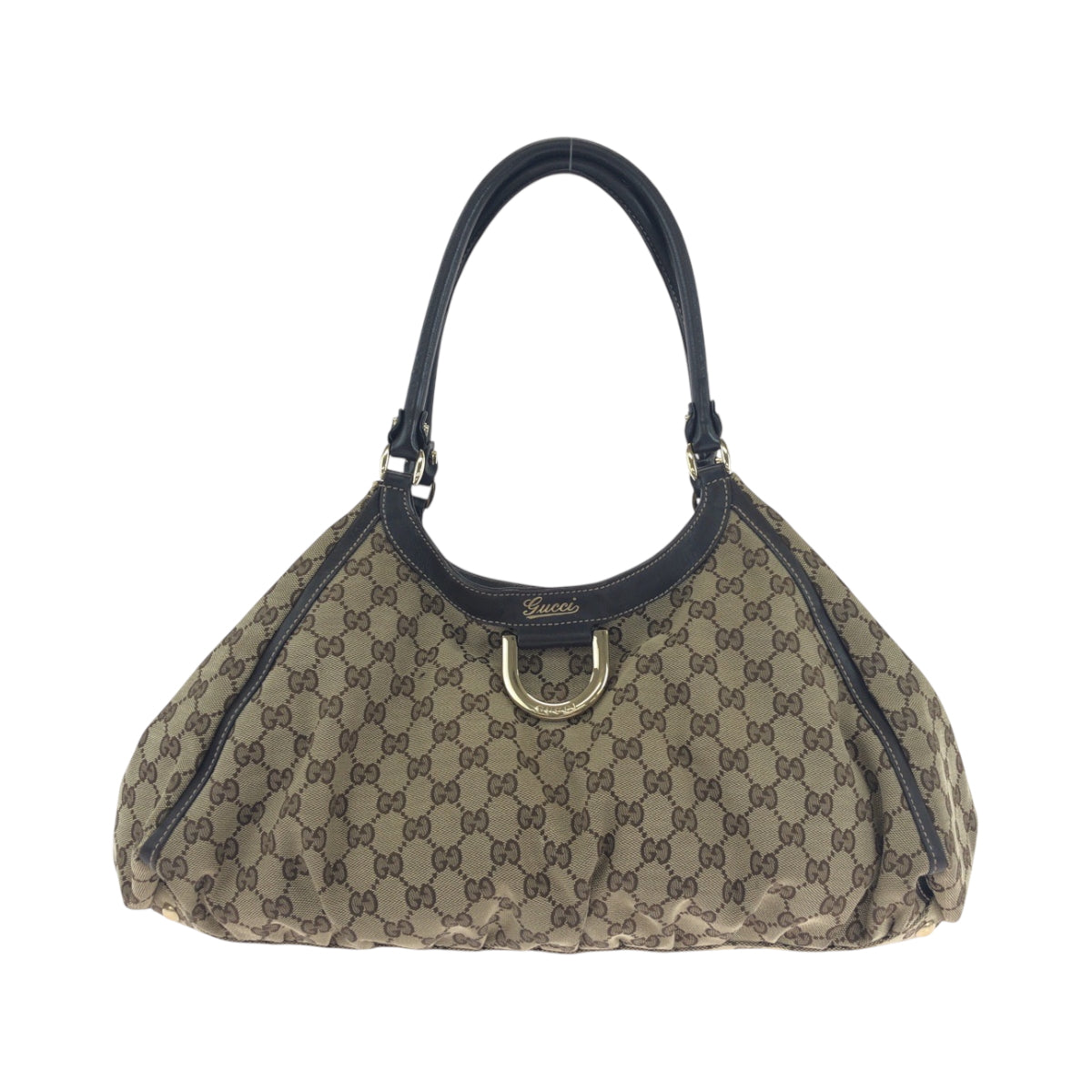 18677
GUCCI グッチ アビー ベージュ ブラウン ゴールド金具 GGキャンバス 189855 ハンドバッグ ショルダーバッグ  レディース