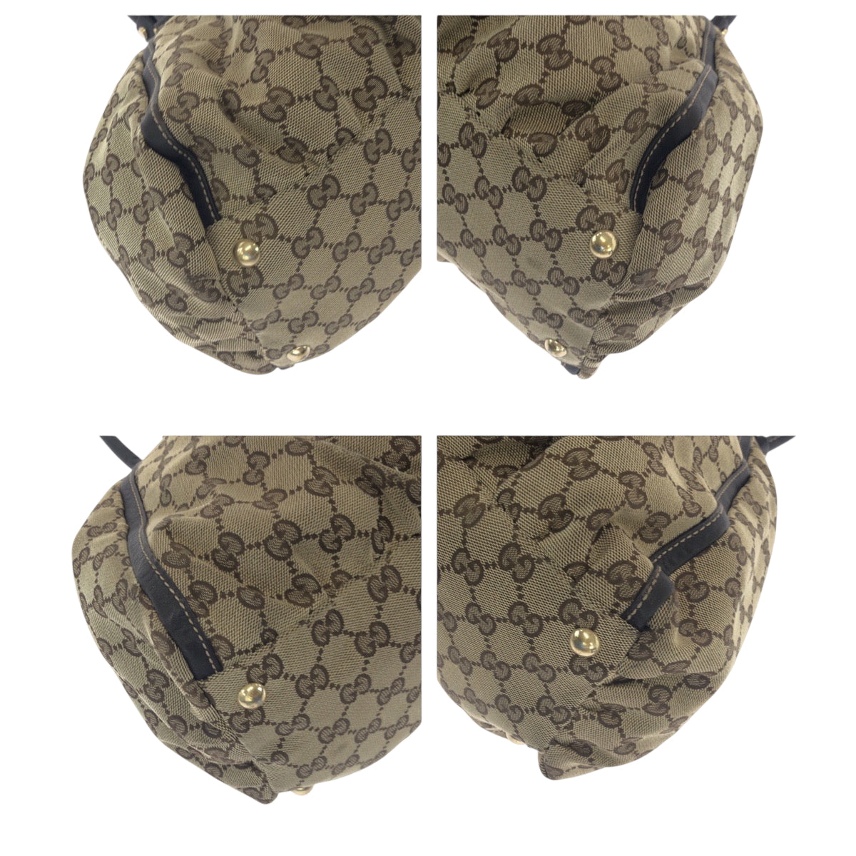 18677
GUCCI グッチ アビー ベージュ ブラウン ゴールド金具 GGキャンバス 189855 ハンドバッグ ショルダーバッグ  レディース