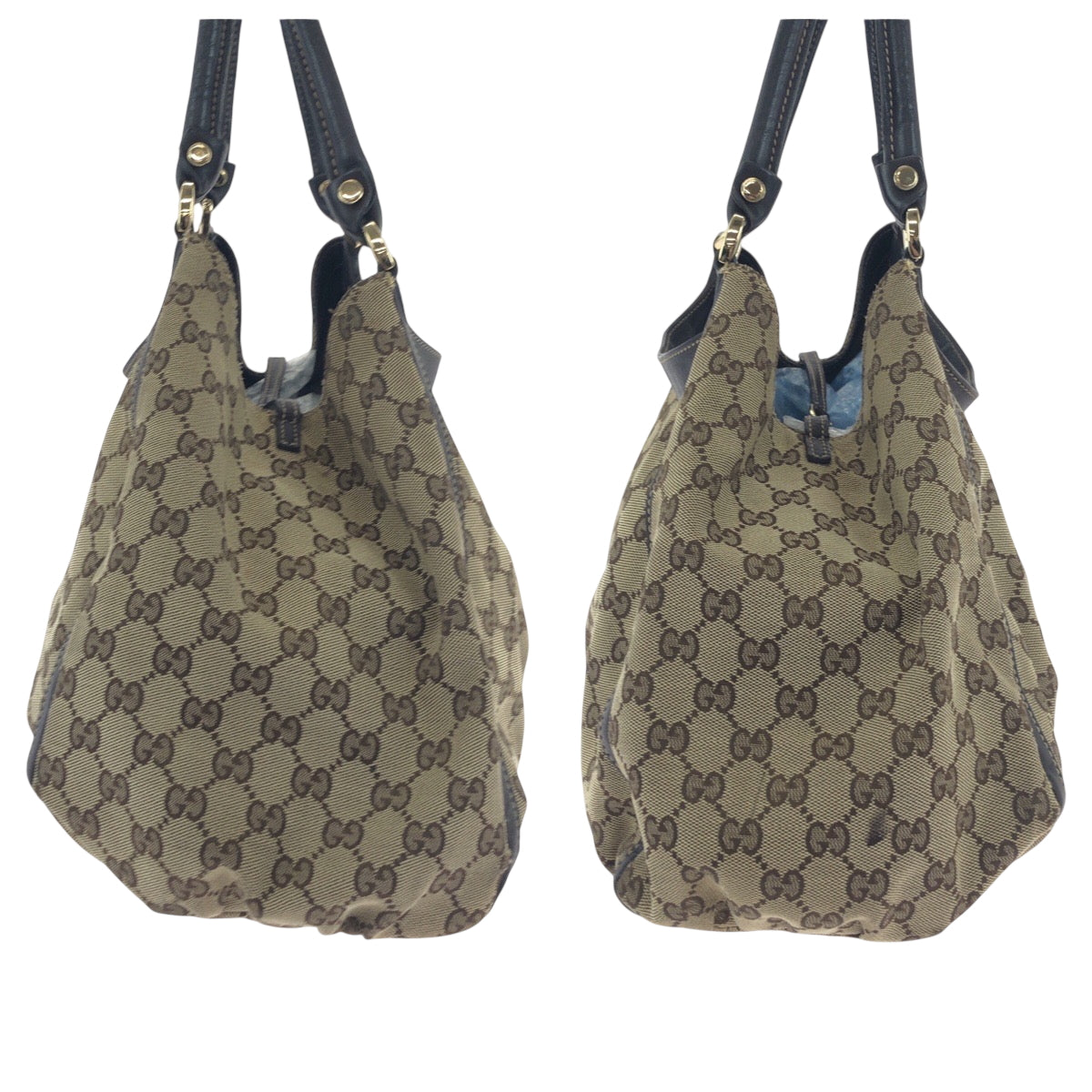 18677
GUCCI グッチ アビー ベージュ ブラウン ゴールド金具 GGキャンバス 189855 ハンドバッグ ショルダーバッグ  レディース