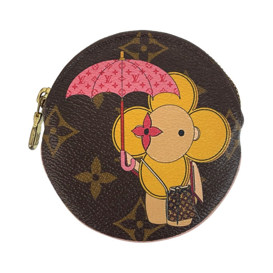 18678
LOUIS VUITTON ルイヴィトン モノグラム ポルトモネ ロン ヴィヴィエンヌ ブラウン イエロー ゴールド金具 PVC M69057 コインケース 小銭入れ  レディース ABP35