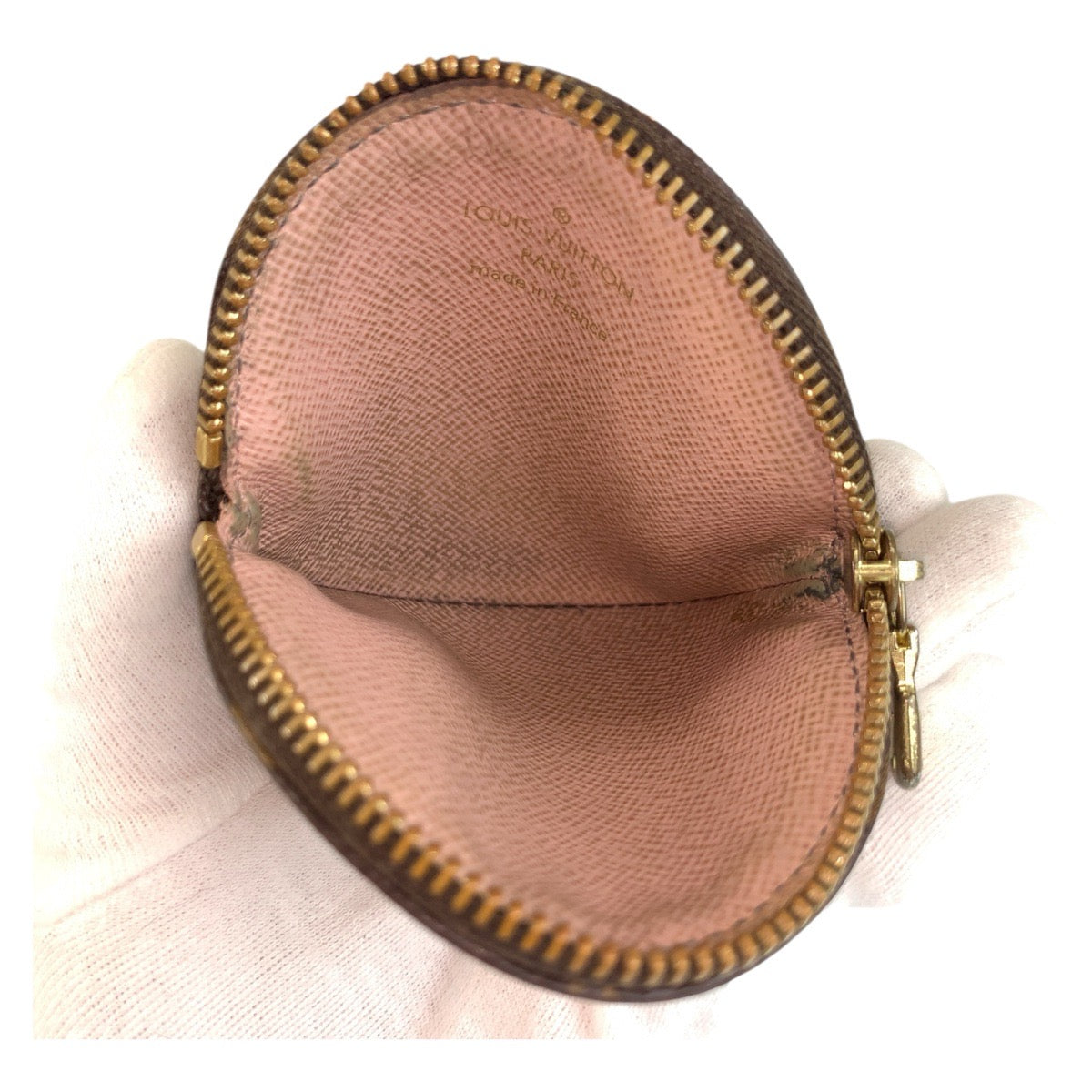 18678
LOUIS VUITTON ルイヴィトン モノグラム ポルトモネ ロン ヴィヴィエンヌ ブラウン イエロー ゴールド金具 PVC M69057 コインケース 小銭入れ  レディース ABP35