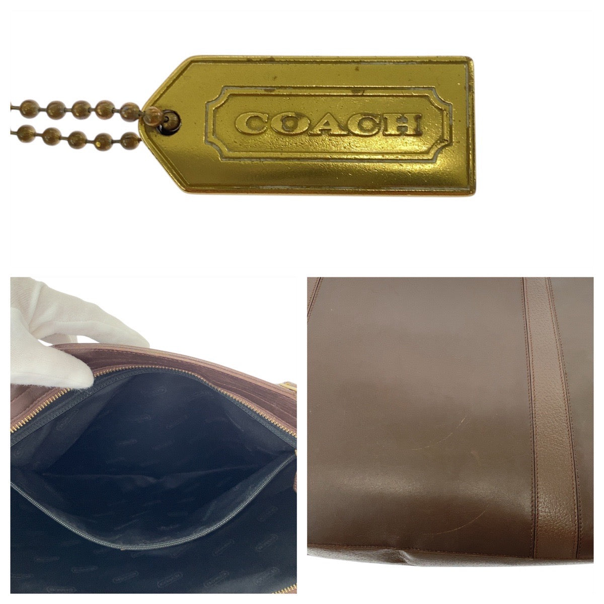 18690
COACH コーチ ヴィンテージ オールドコーチ ブラウン ゴールド金具 レザー M8E-6709 トートバッグ ショルダーバッグ  レディース AB8