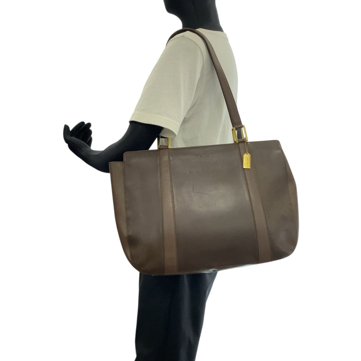 18690
COACH コーチ ヴィンテージ オールドコーチ ブラウン ゴールド金具 レザー M8E-6709 トートバッグ ショルダーバッグ  レディース AB8