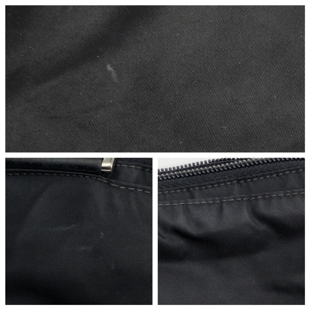 18695
PRADA プラダ テスート 三角ロゴプレート 男女兼用 ブラック 黒 シルバー金具 ナイロン ショルダーバッグ ポシェット  レディース ABP40