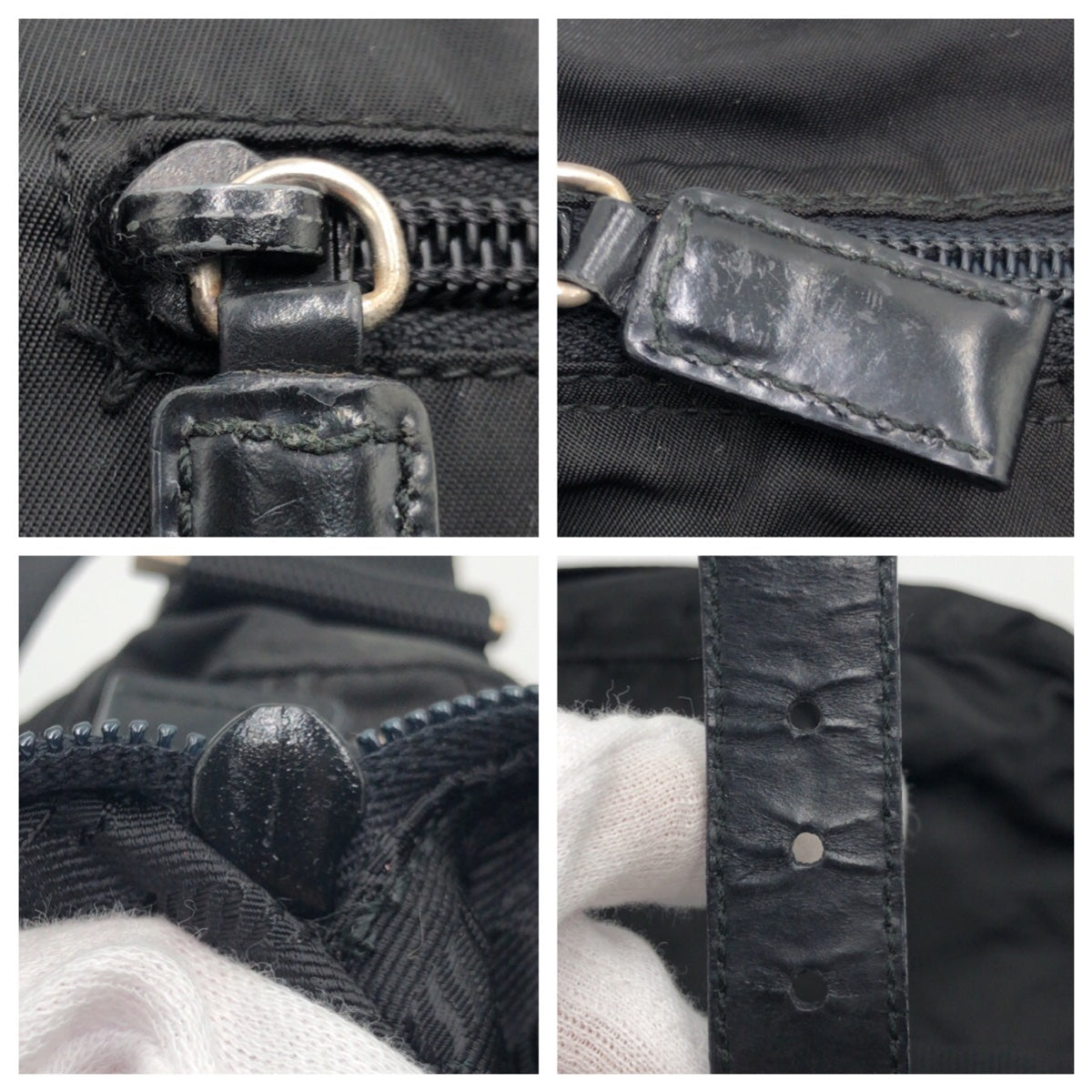 18696
PRADA プラダ テスート 三角ロゴ ブラック 黒 ナイロン ショルダーバッグ ポシェット 男女兼用  レディース AB39