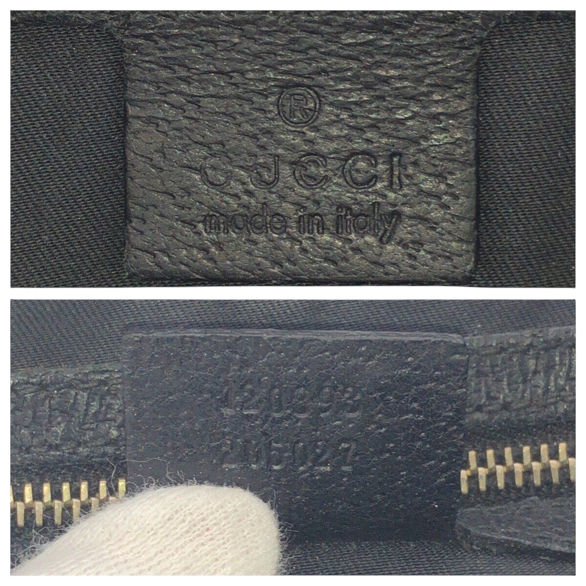 18699
GUCCI グッチ スタッズ ブラック 黒 ゴールド金具 GGキャンバス / レザー 120893 ショルダーバッグ ポシェット  レディース AB39