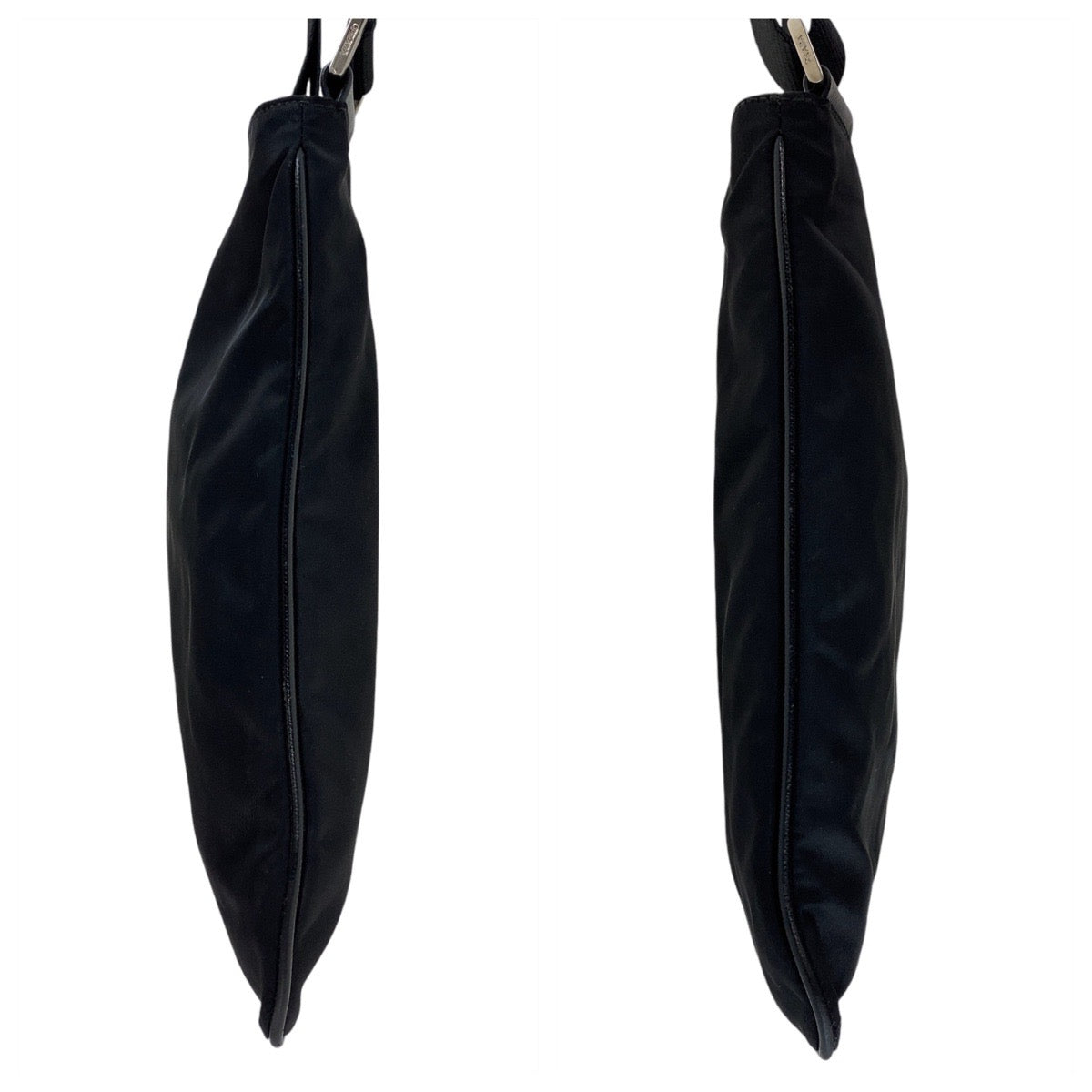 18702
PRADA プラダ テスート 三角ロゴプレート ブラック 黒 シルバー金具 ナイロン ショルダーバッグ メッセンジャーバッグ  レディース ABP40