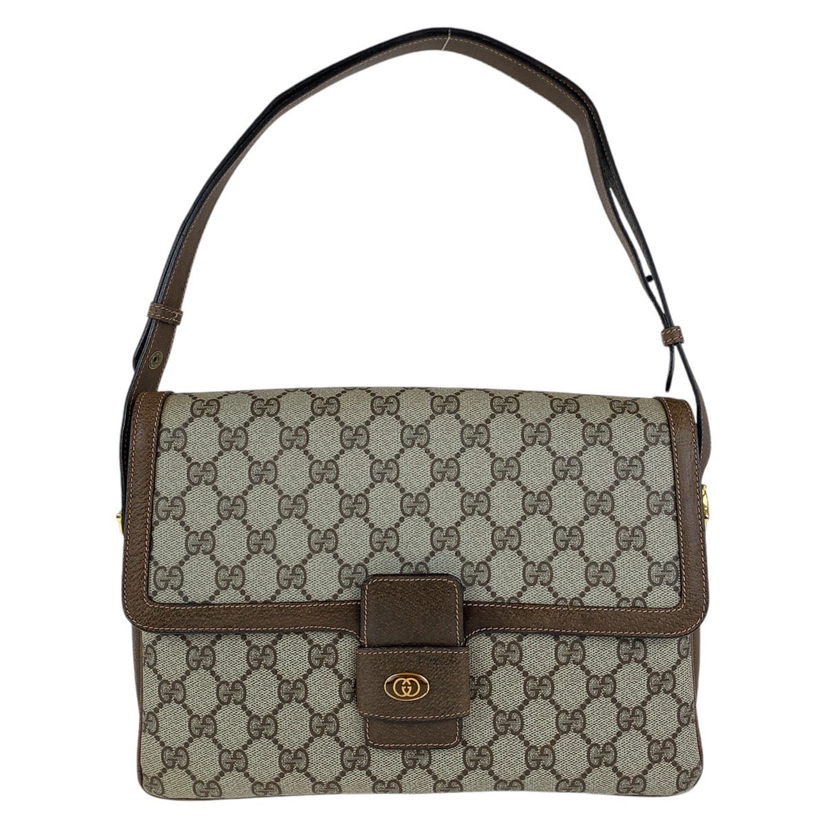 18706
GUCCI グッチ オールドグッチ ブラウン ゴールド金具 GGスプリームキャンバス / レザー 14 01 4084 ショルダーバッグ ポシェット レディース AB40
