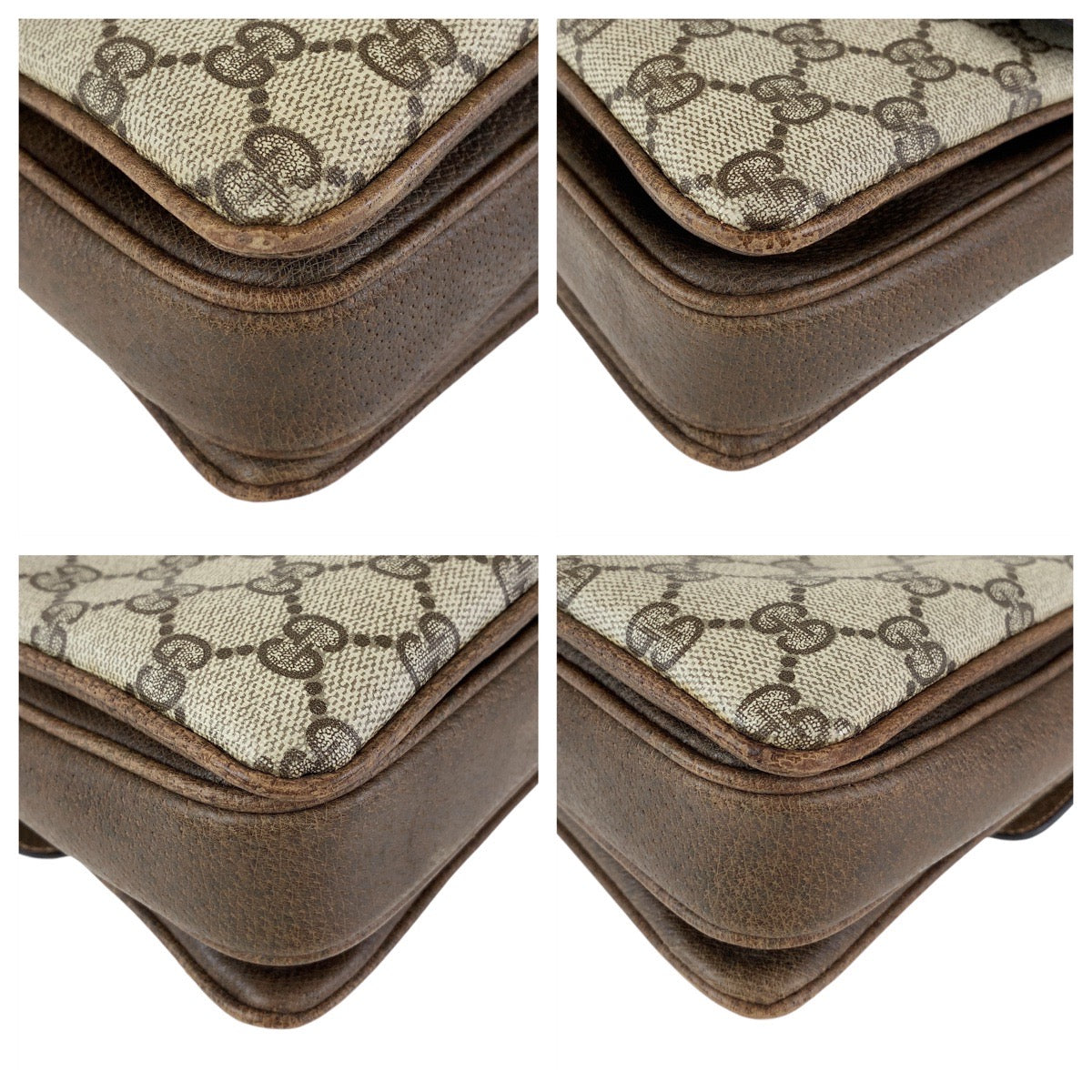 18706
GUCCI グッチ オールドグッチ ブラウン ゴールド金具 GGスプリームキャンバス / レザー 14 01 4084 ショルダーバッグ ポシェット レディース AB40