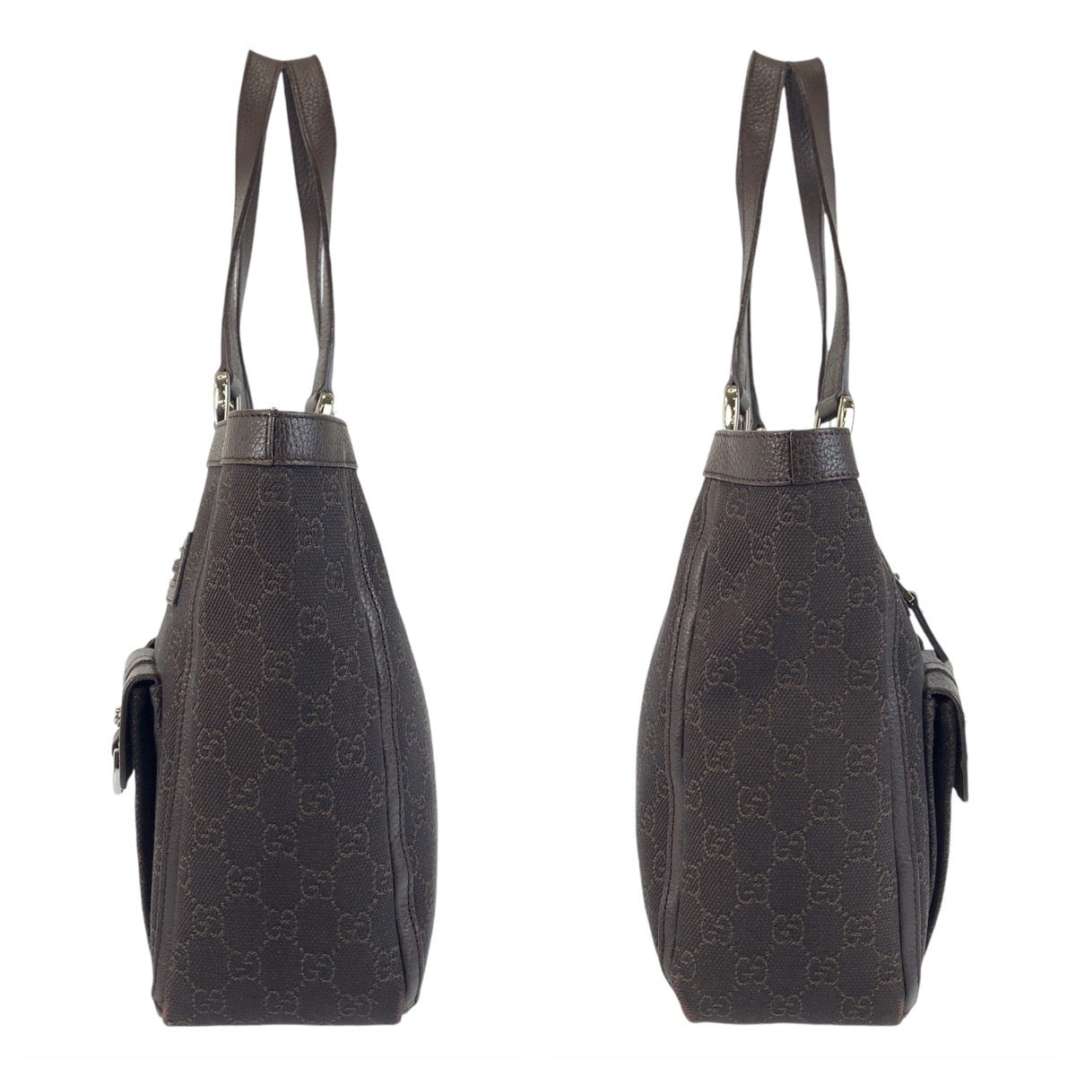 18708
GUCCI グッチ アビー ブラウン シルバー金具 GGキャンバス / レザー 268639 トートバッグ ショルダーバッグ  レディース AB39