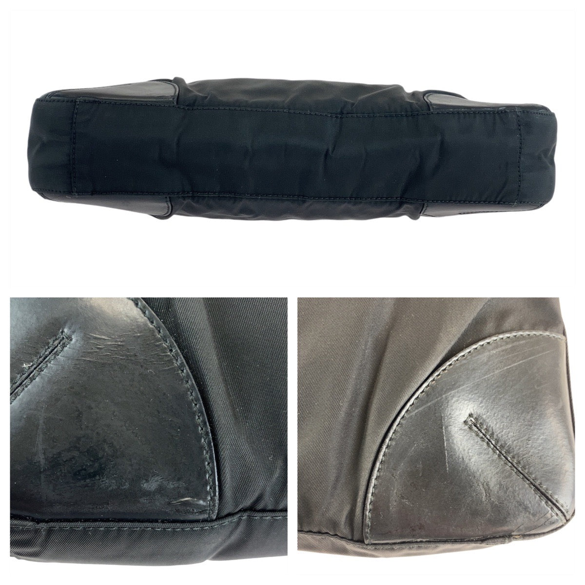 18709
PRADA プラダ テスート 三角ロゴプレート ブラック 黒 シルバー金具 ナイロン トートバッグ ショルダーバッグ  レディース ABP40