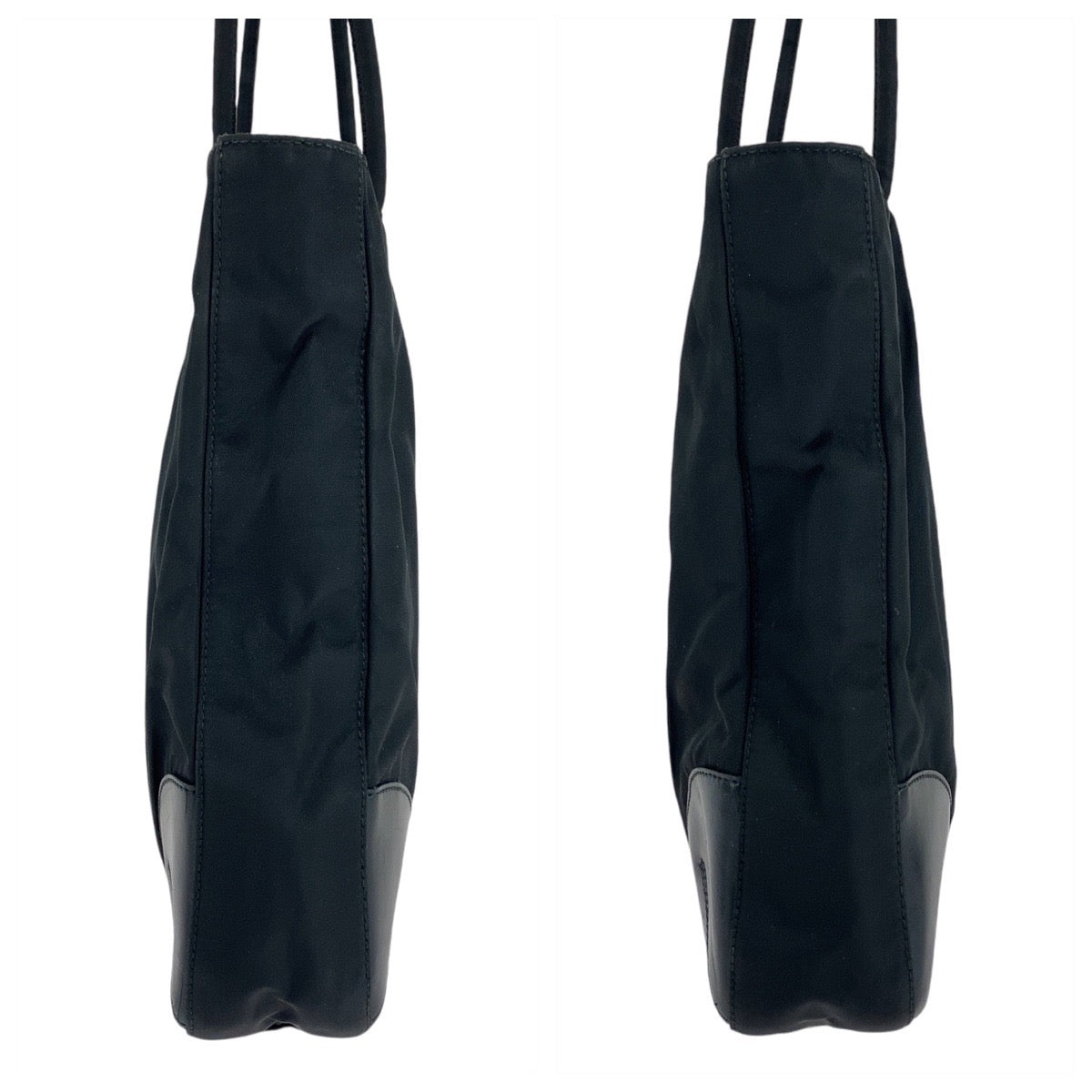 18709
PRADA プラダ テスート 三角ロゴプレート ブラック 黒 シルバー金具 ナイロン トートバッグ ショルダーバッグ  レディース ABP40