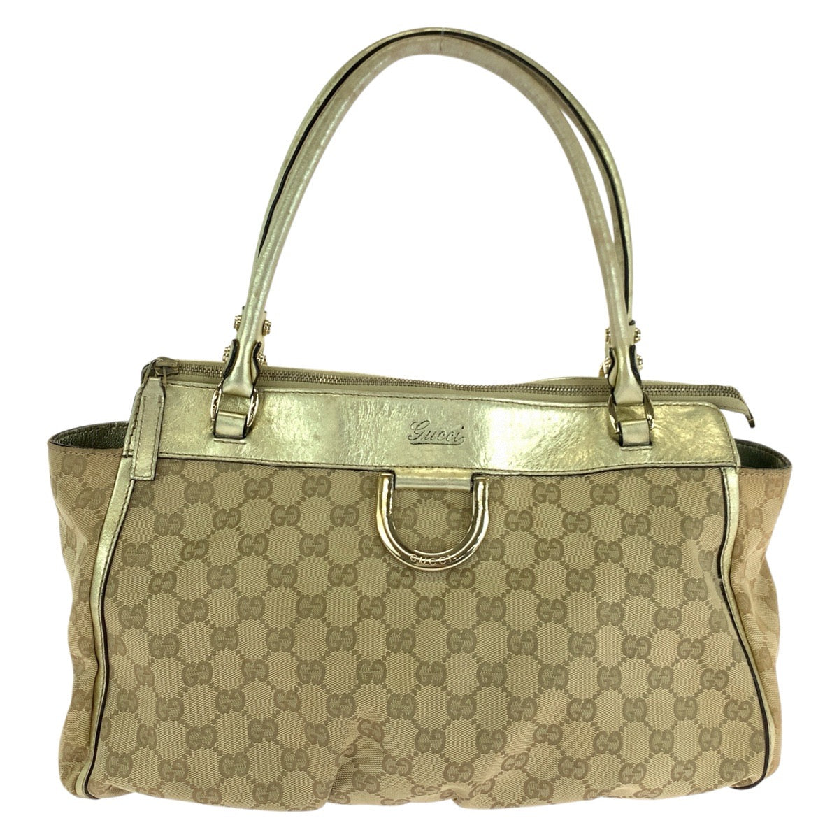 18710
GUCCI グッチ アビー ベージュ ゴールド GGキャンバス / レザー 189831 トートバッグ ショルダーバッグ  レディース AB39