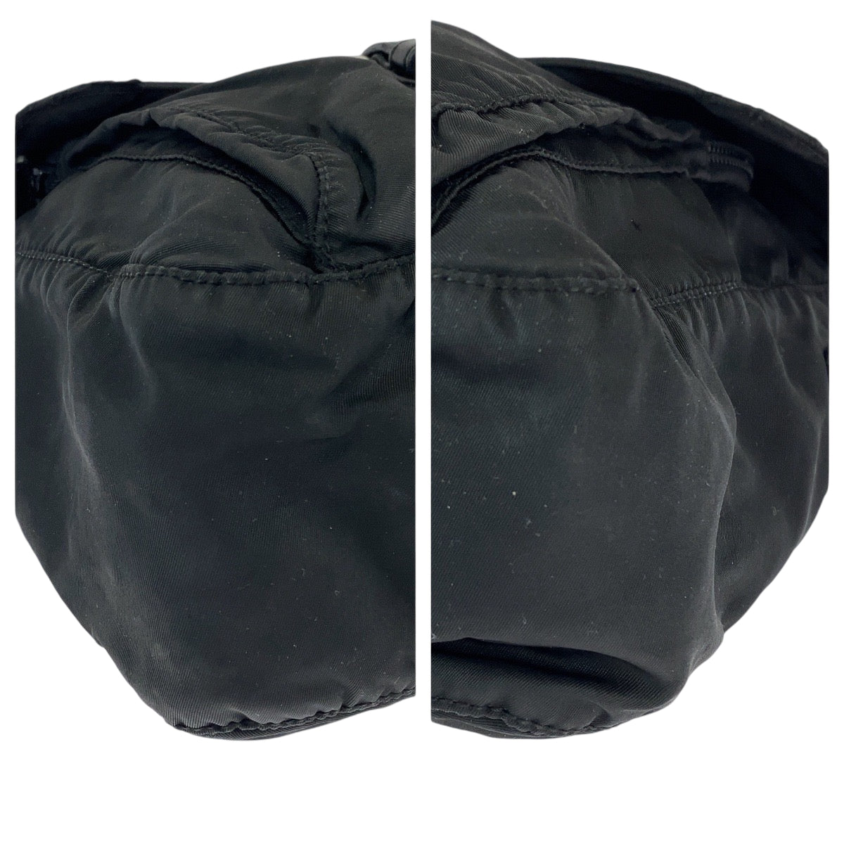 18713
PRADA プラダ テスート 三角ロゴプレート ブラック 黒 シルバー金具 ナイロン ショルダーバッグ ポシェット  レディース AB39