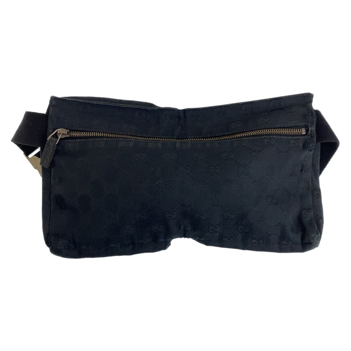 18714
GUCCI グッチ ブラック 黒 シルバー金具 GGキャンバス 28566 ウエストバッグ ボディバッグ バムバッグ  メンズ B35