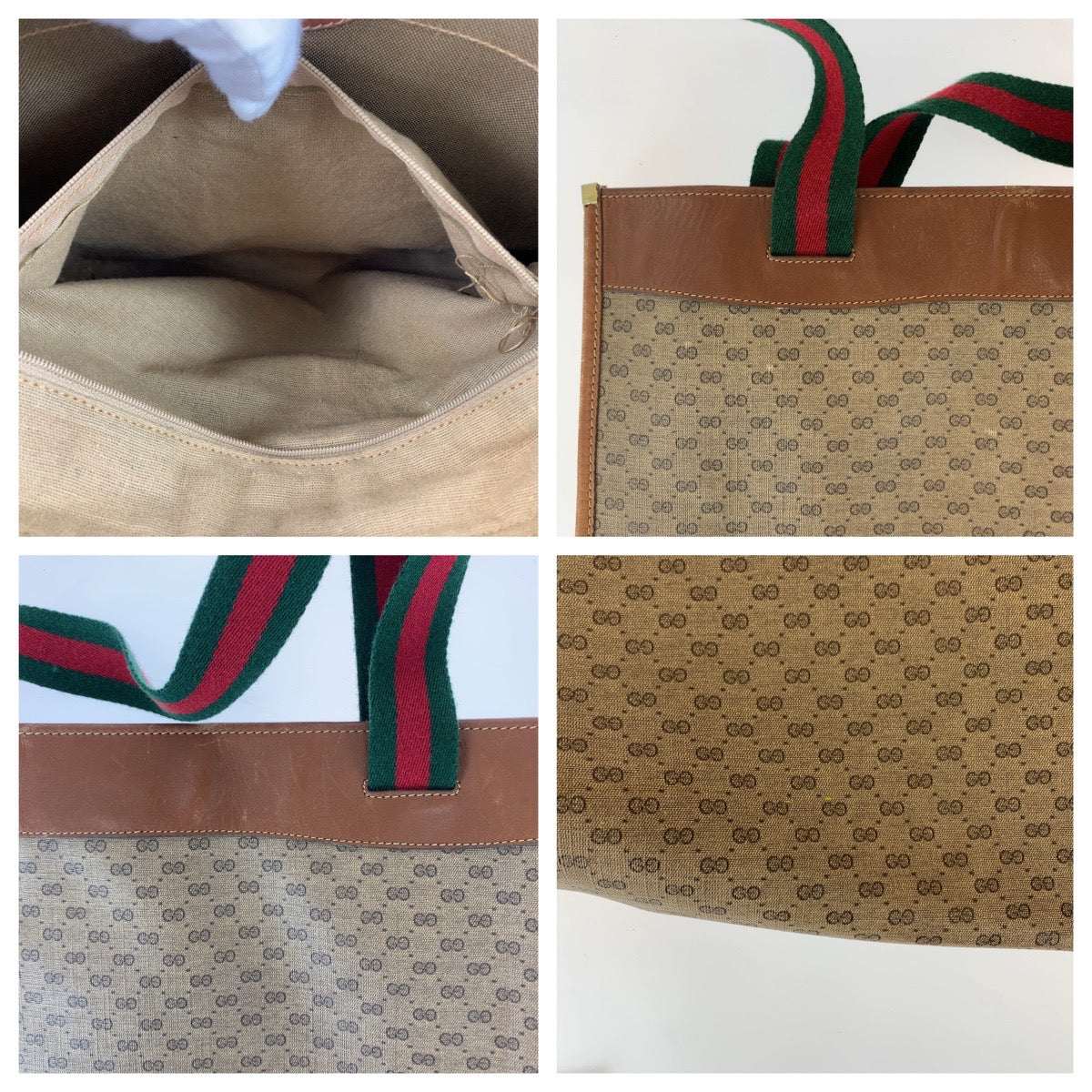 18726
GUCCI グッチ ヴィンテージ オールドグッチ シェリーライン マイクロGG ブラウン ゴールド金具 GGスプリームキャンバス / レザー 002 39 0044 トートバッグ ショルダーバッグ  レディース AB35