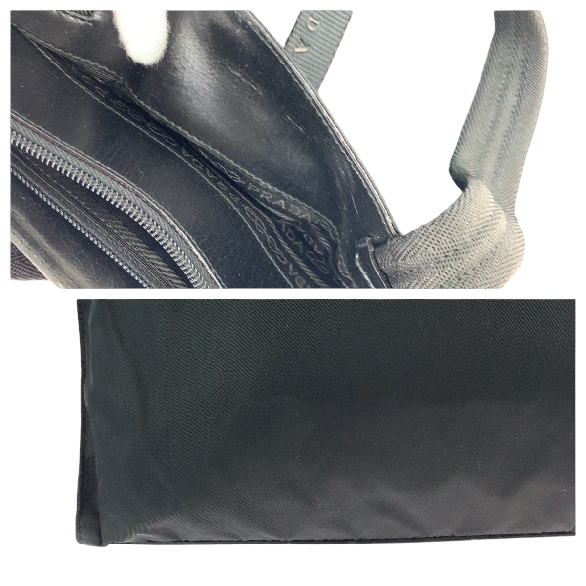 18727
PRADA プラダ テスート ブラック 黒 シルバー金具 ナイロン トートバッグ ショルダーバッグ  レディース AB42