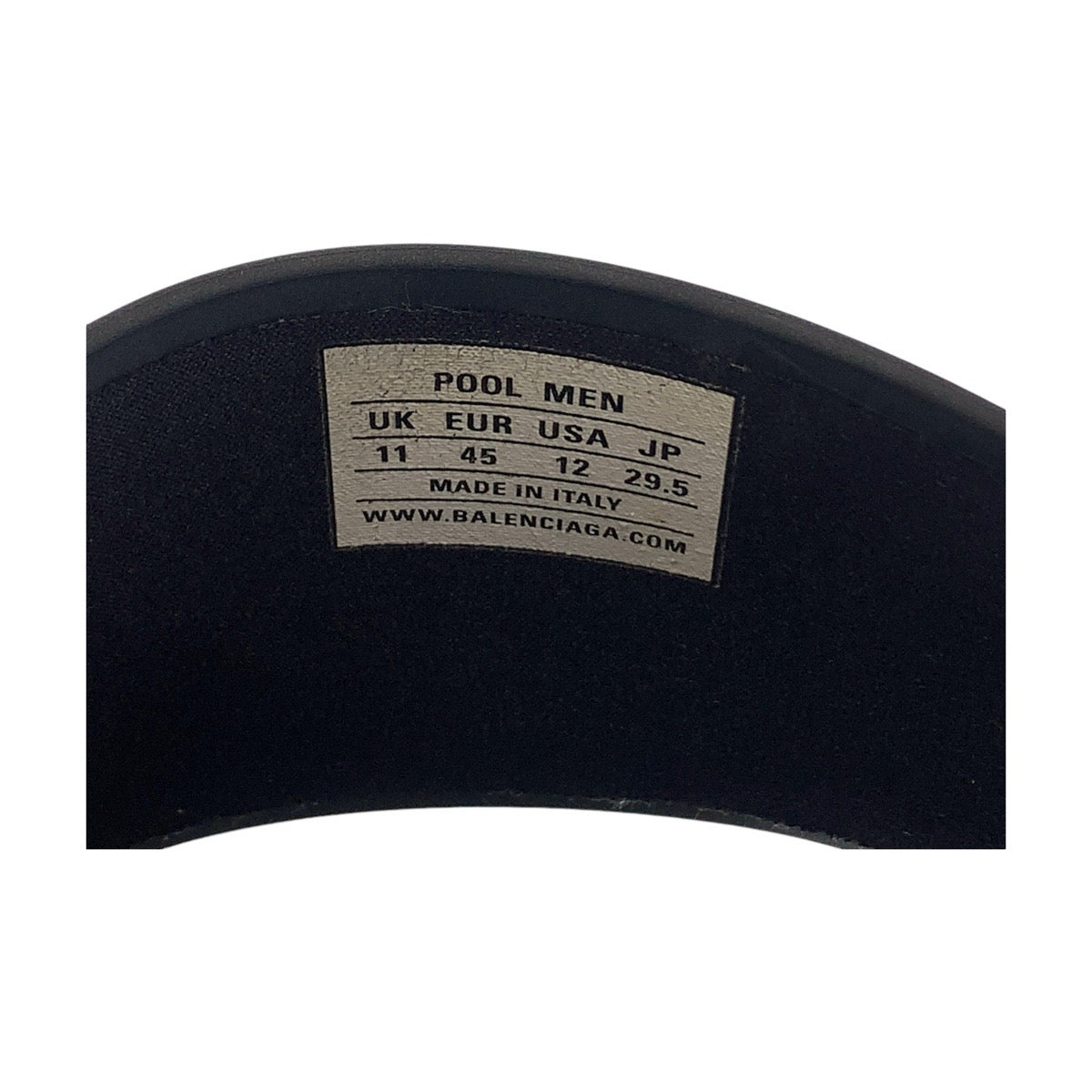 18729
BALENCIAGA バレンシアガ 表記サイズ12/29.5cm ブラック 黒 ホワイト ゴム サンダル スリッパ スライド メンズ ABP30