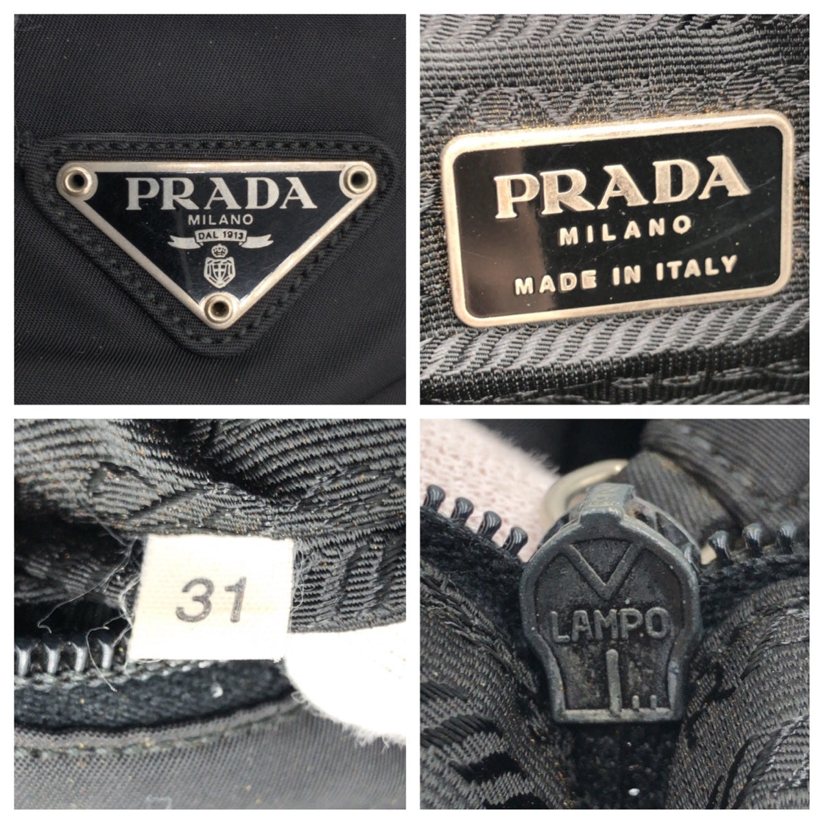 18730
PRADA プラダ テスート 三角ロゴ ブラック 黒 ナイロン トートバッグ ショルダーバッグ ハンドバッグ  レディース ABP39
