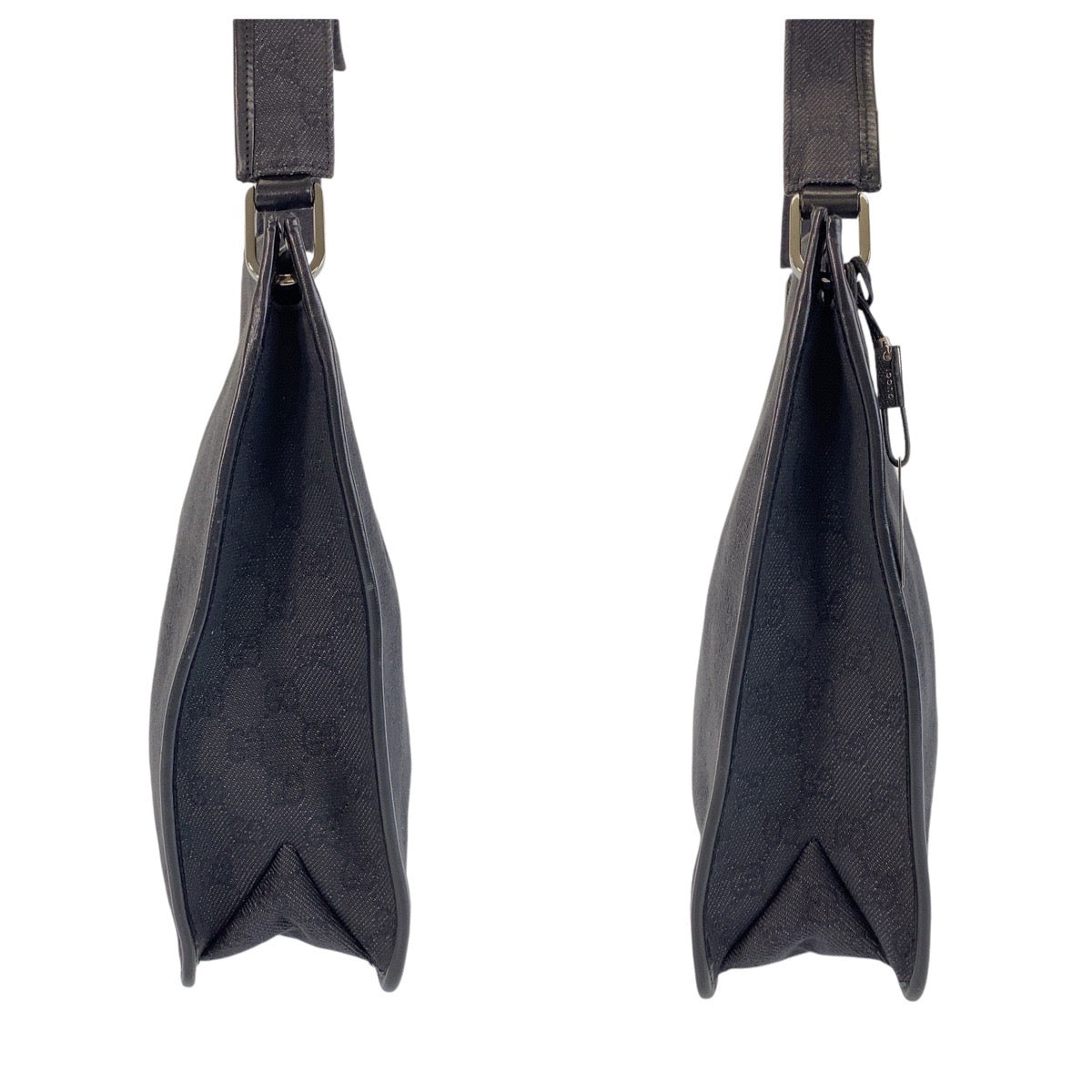 18732
GUCCI グッチ ブラック 黒 シルバー金具 GGキャンバス 90656 ショルダーバッグ メッセンジャーバッグ レディース ABP42