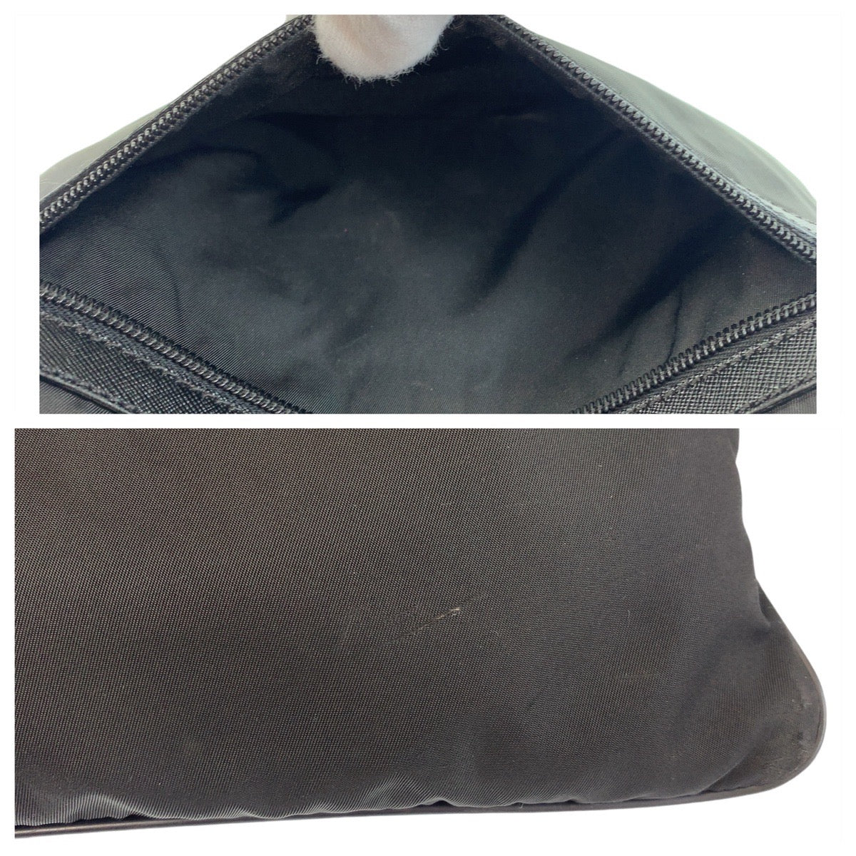 18736
PRADA プラダ テスート サフィアーノレザー 三角ロゴプレート 男女兼用 ブラック 黒 シルバー金具 ナイロン ショルダーバッグ メッセンジャーバッグ  メンズ ABP40