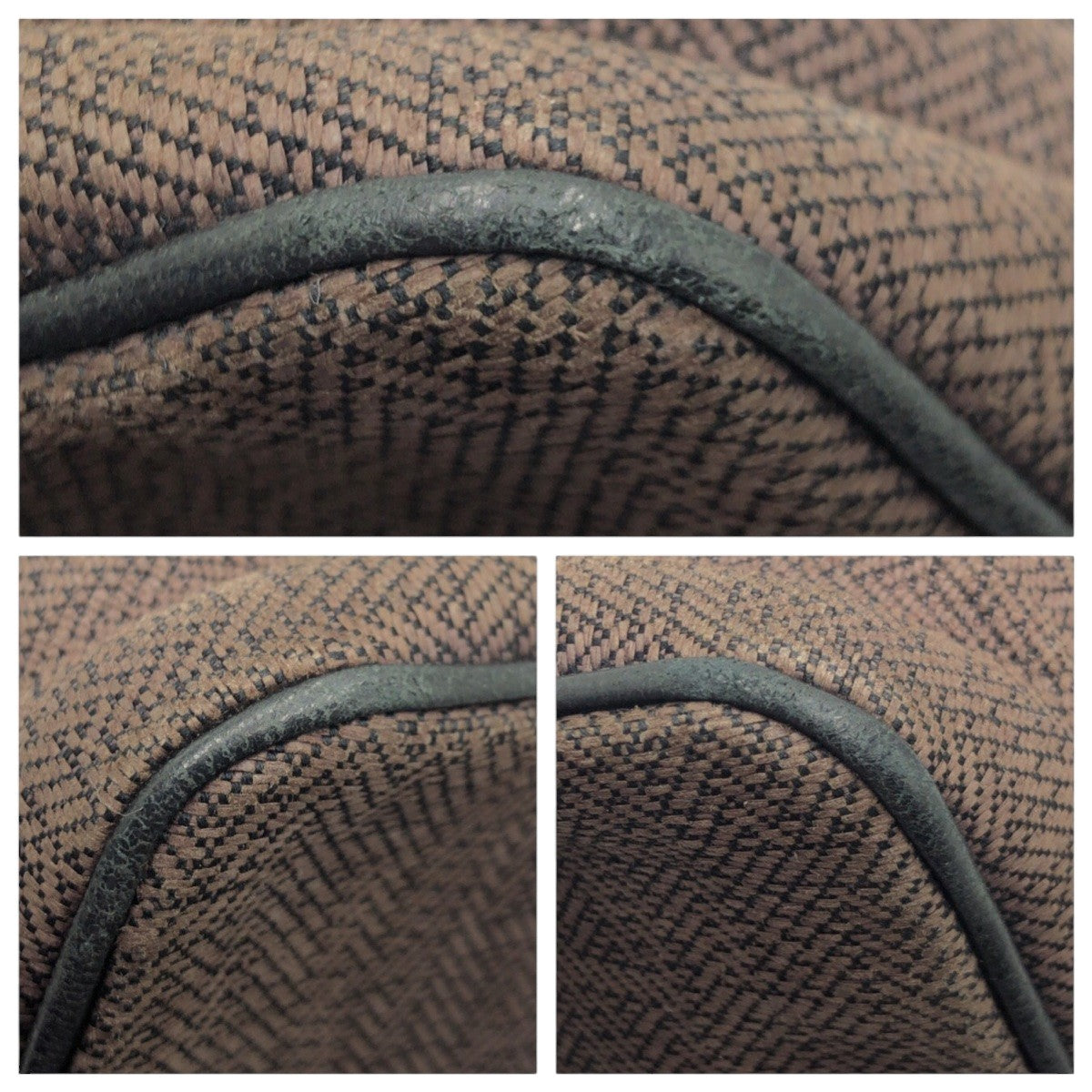 18737
HERMES エルメス グローブトロッターMM ブラウン シルバー金具 コットン ポーチ メンズ ABP42