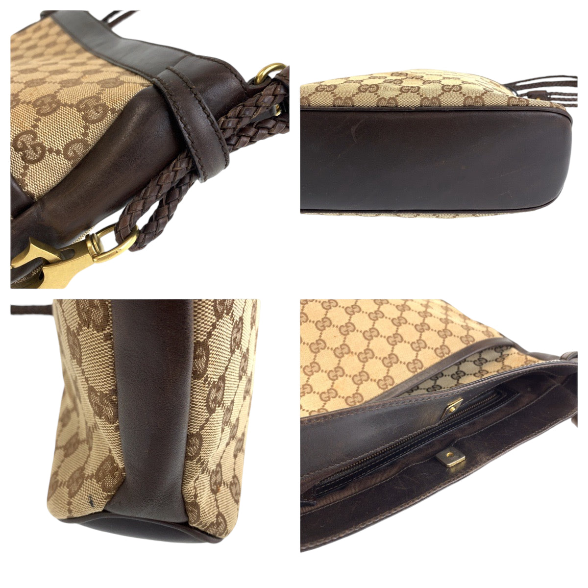 18738
GUCCI グッチ ブラウン ゴールド金具 GGキャンバス 109097 ショルダーバッグ メッセンジャーバッグ  レディース ABP40