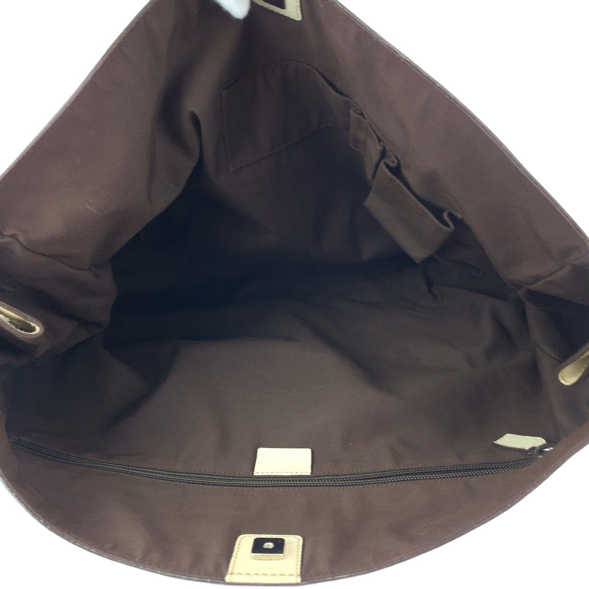 18740
GUCCI グッチ ベージュ ホワイト シルバー金具 GGキャンバス 153213 トートバッグ ショルダーバッグ  レディース AB39