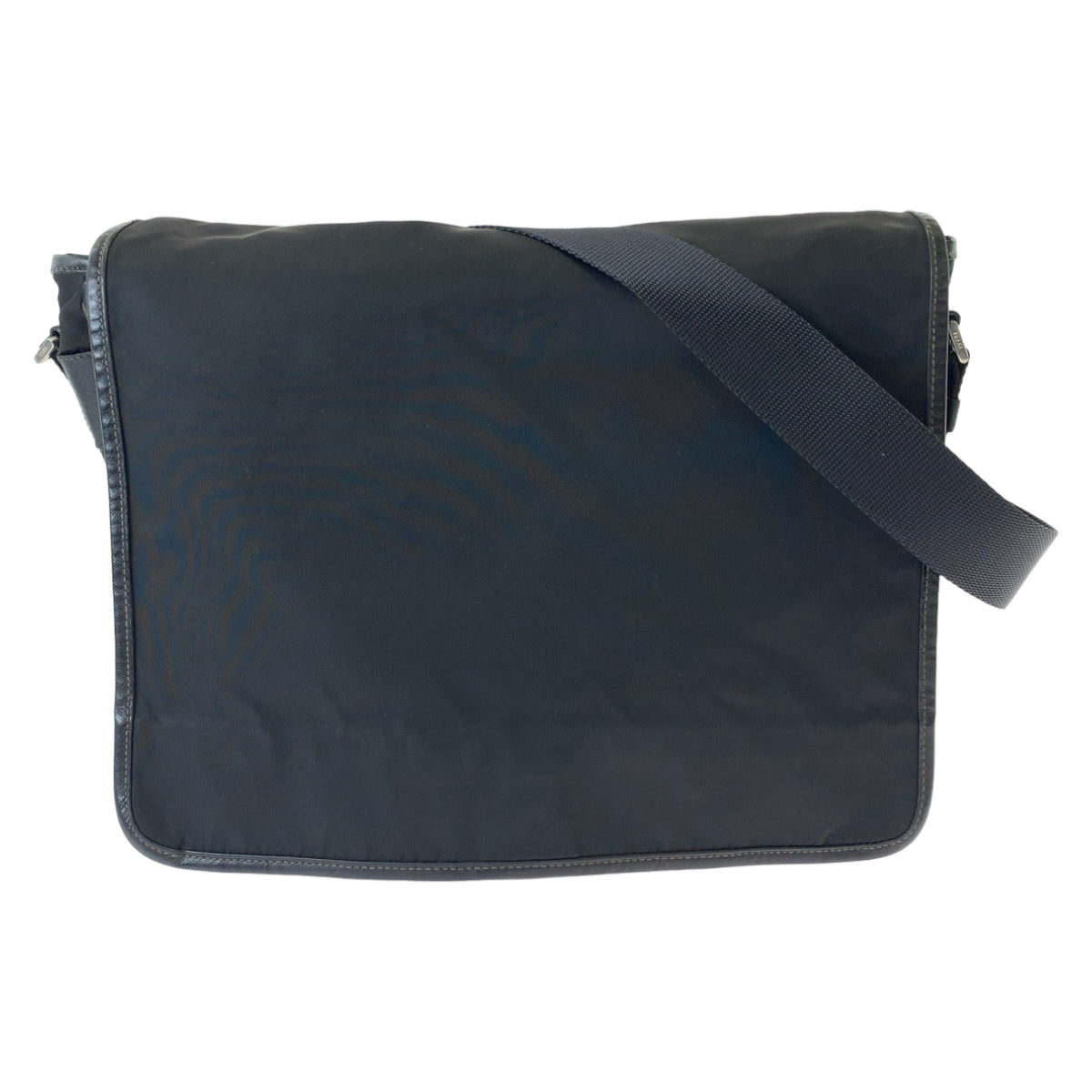 18742
PRADA プラダ テスート 三角ロゴプレート ブラック 黒 シルバー金具 ナイロン ショルダーバッグ メッセンジャーバッグ  メンズ AB41