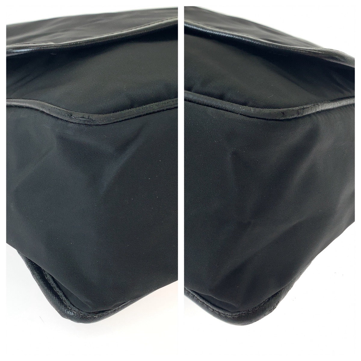 18742
PRADA プラダ テスート 三角ロゴプレート ブラック 黒 シルバー金具 ナイロン ショルダーバッグ メッセンジャーバッグ  メンズ AB41