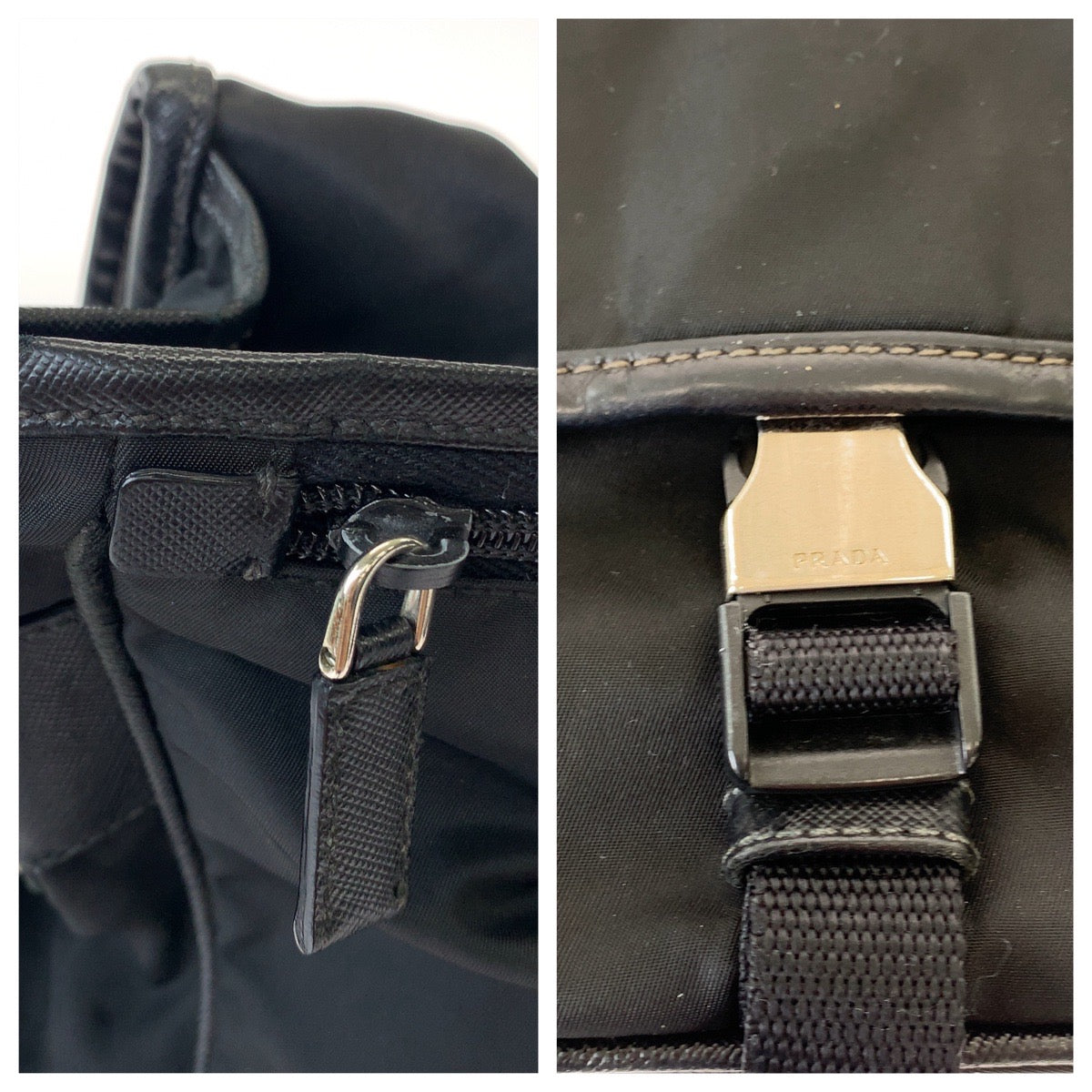 18742
PRADA プラダ テスート 三角ロゴプレート ブラック 黒 シルバー金具 ナイロン ショルダーバッグ メッセンジャーバッグ  メンズ AB41