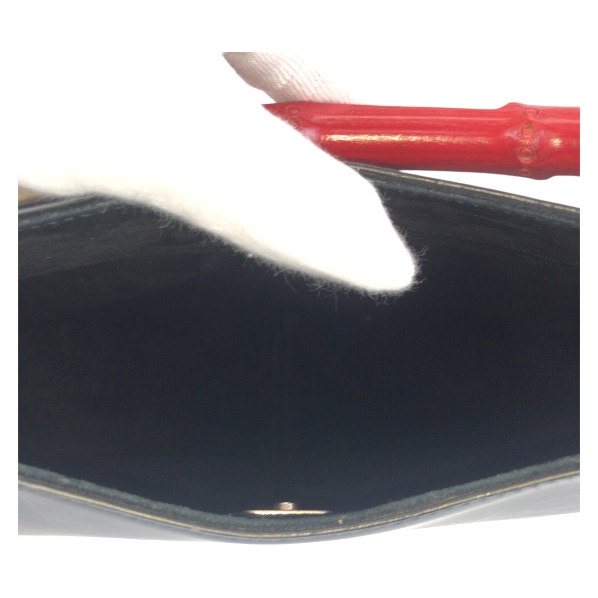 18745
GUCCI グッチ バンブー ブラック 黒 レッド レザー / バンブー 001 3739 ショルダーバッグ ホーボー レディース AB41