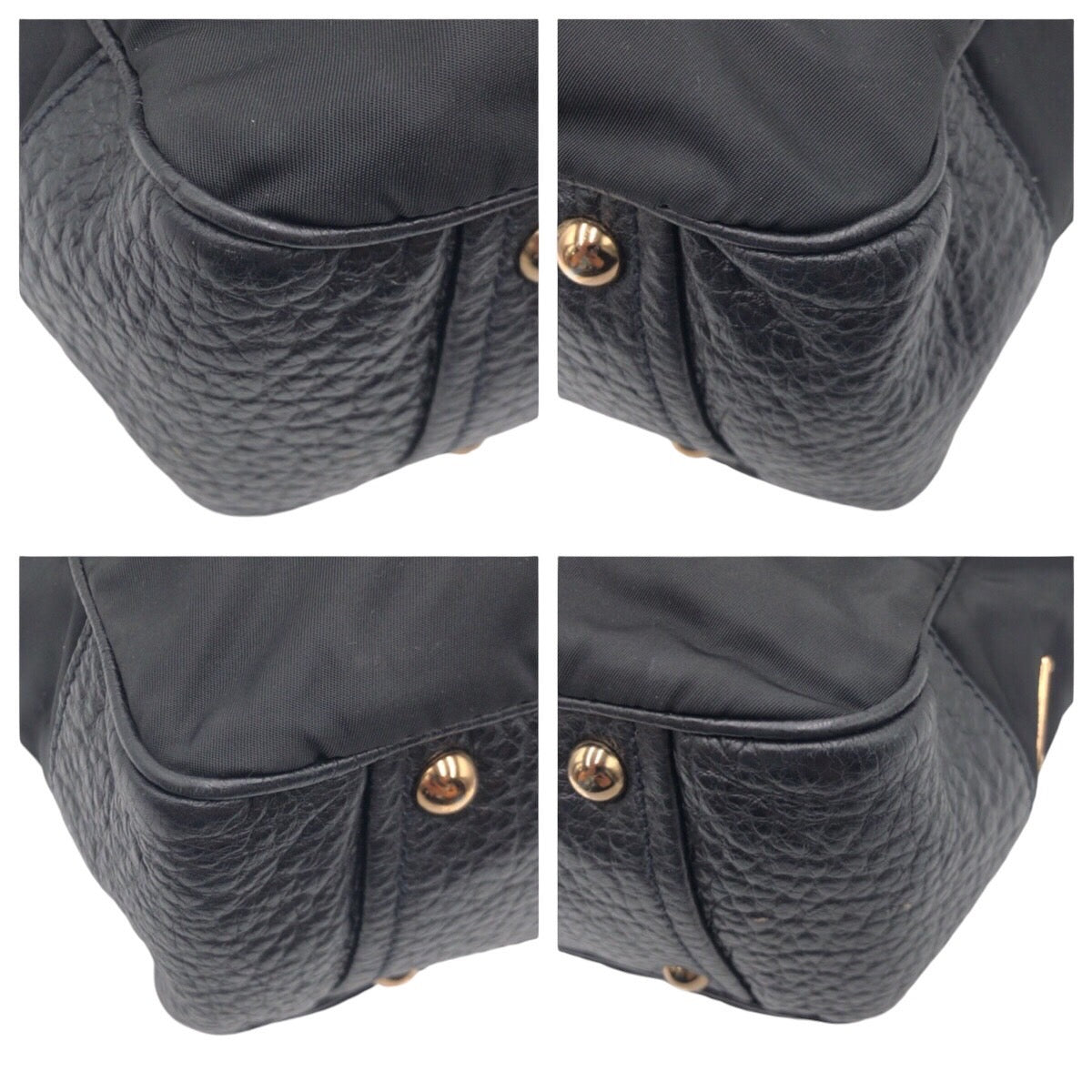 18751
PRADA プラダ ヴィッテロダイノ テスート 三角ロゴ ブラック 黒 ナイロン / レザー トートバッグ ショルダーバッグ  レディース ABP46