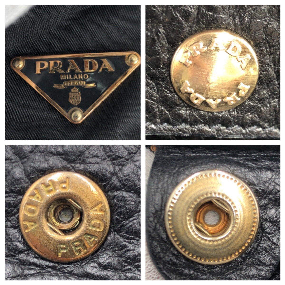 18751
PRADA プラダ ヴィッテロダイノ テスート 三角ロゴ ブラック 黒 ナイロン / レザー トートバッグ ショルダーバッグ  レディース ABP46
