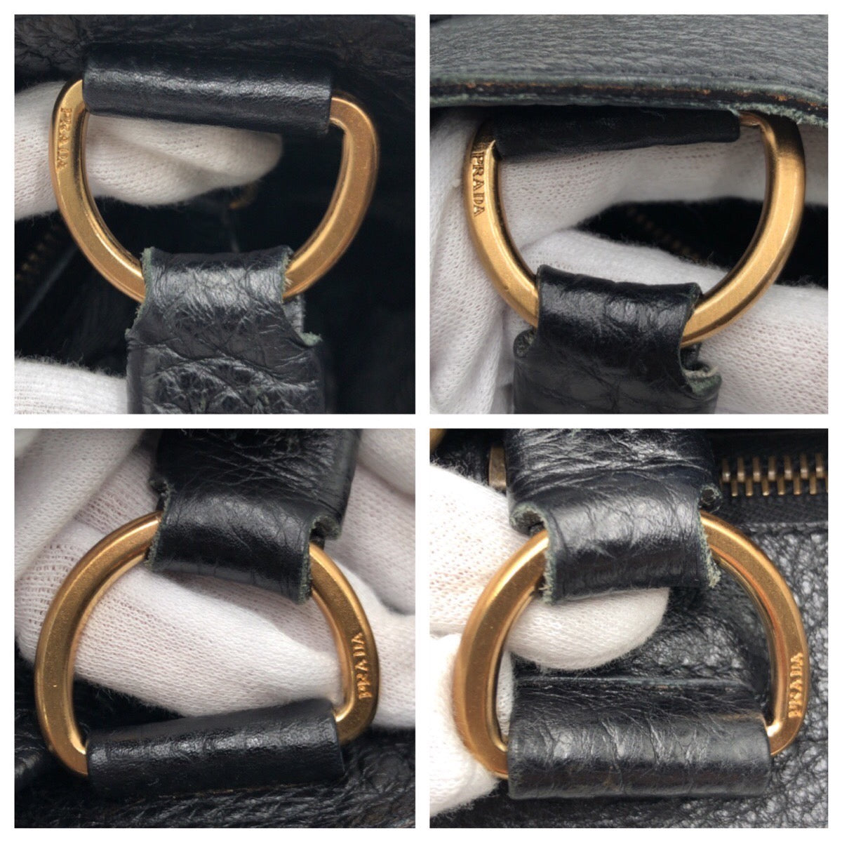 18751
PRADA プラダ ヴィッテロダイノ テスート 三角ロゴ ブラック 黒 ナイロン / レザー トートバッグ ショルダーバッグ レディース ABP46