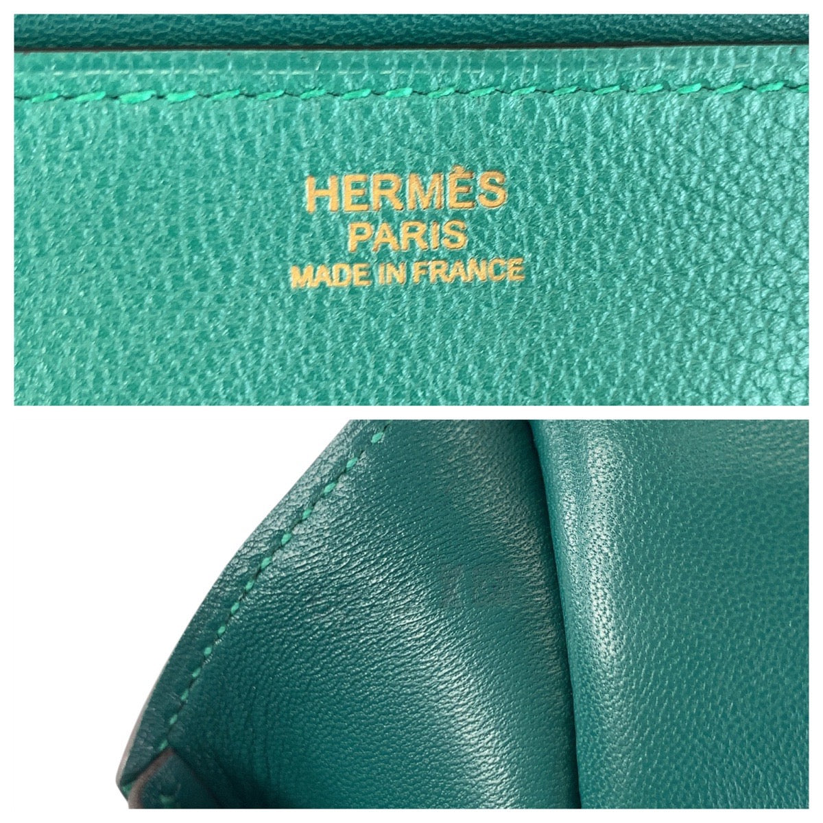 18752
HERMES エルメス プリプラ マラカイト グリーン エバーカラー クラッチバッグ セカンドバッグ レディース A160