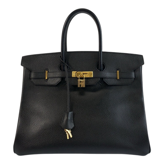 18753
HERMES エルメス ヴィンテージ バーキン 35 ブラック 黒 ゴールド金具 アルデンヌ ハンドバッグ トートバッグ □C刻印 レディース A1550