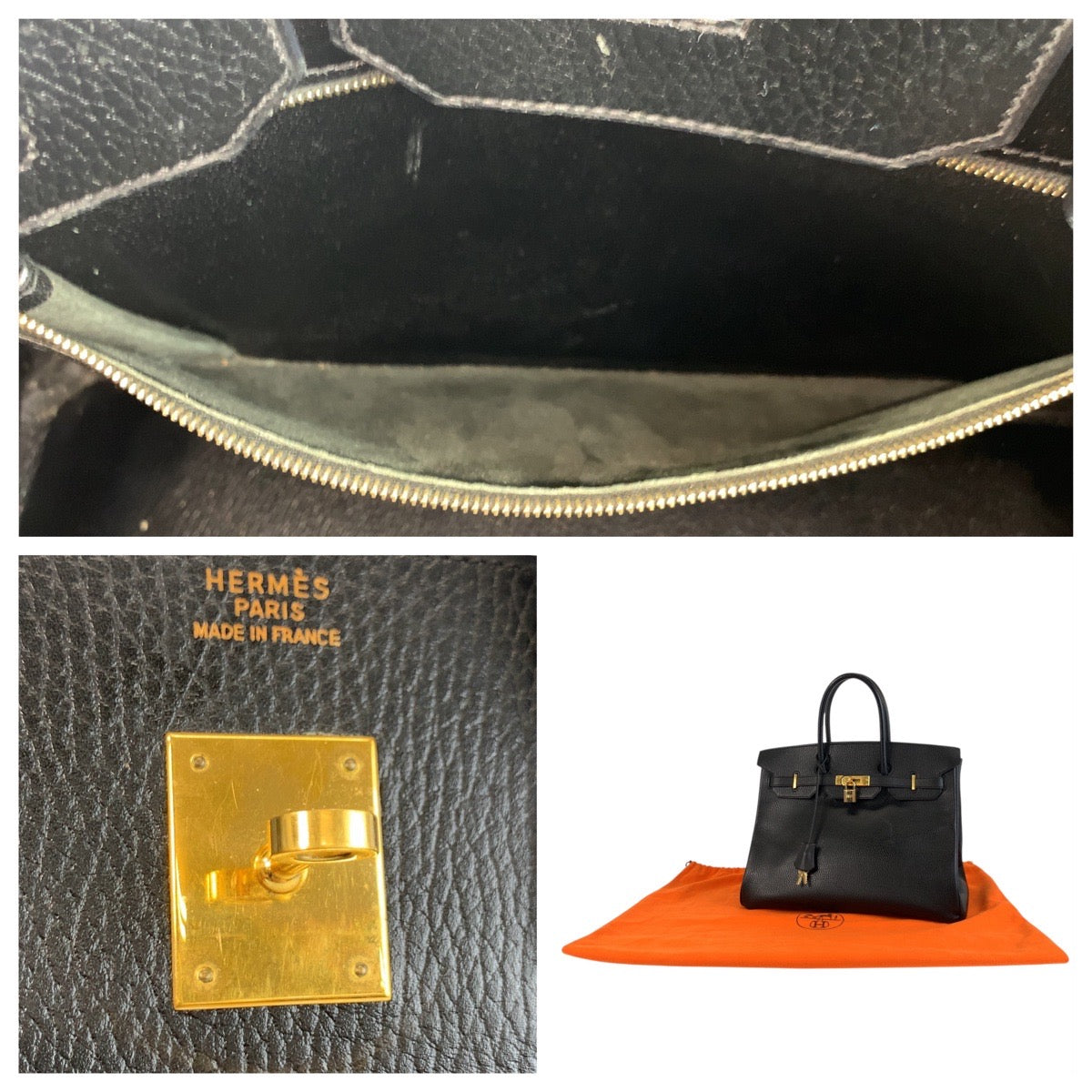 18753
HERMES エルメス ヴィンテージ バーキン 35 ブラック 黒 ゴールド金具 アルデンヌ ハンドバッグ トートバッグ □C刻印 レディース A1550