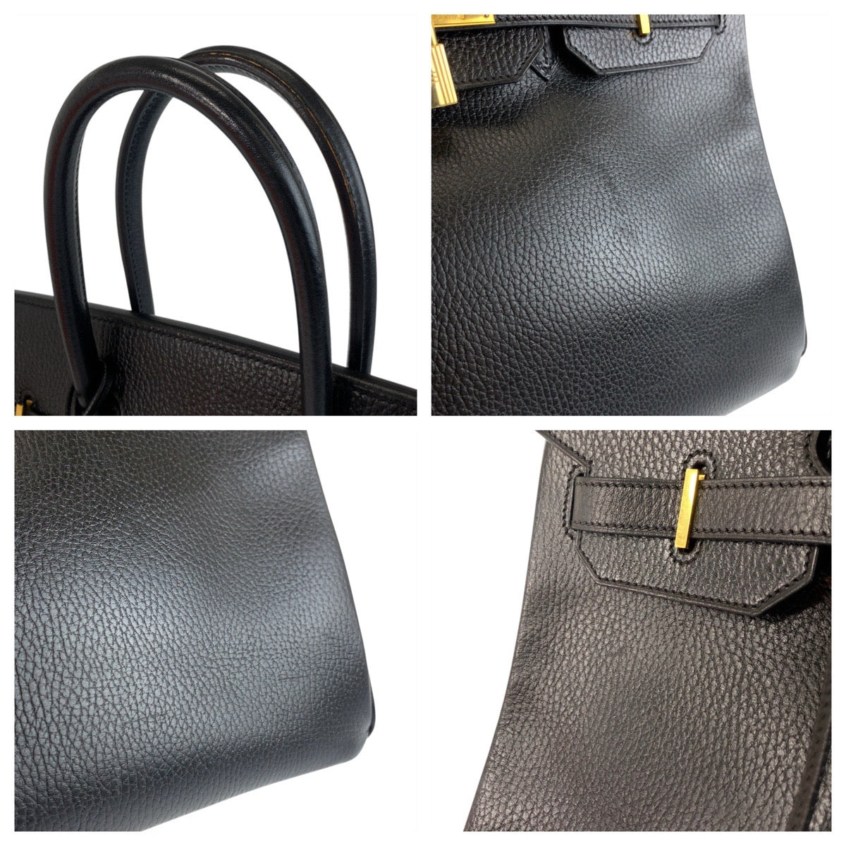 18753
HERMES エルメス ヴィンテージ バーキン 35 ブラック 黒 ゴールド金具 アルデンヌ ハンドバッグ トートバッグ □C刻印 レディース A1550