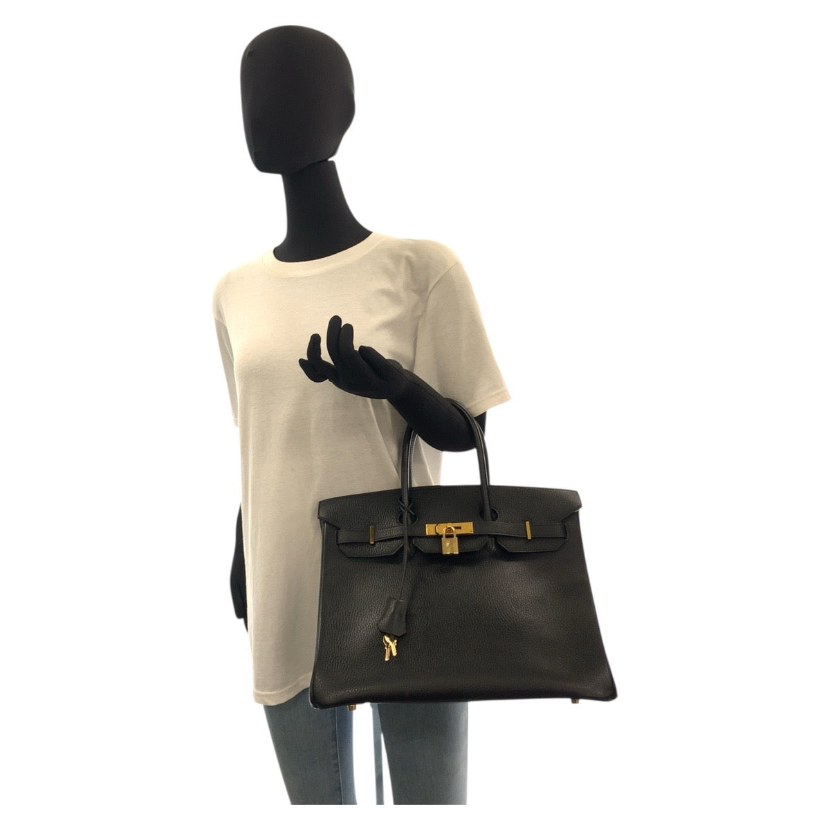 18753
HERMES エルメス ヴィンテージ バーキン 35 ブラック 黒 ゴールド金具 アルデンヌ ハンドバッグ トートバッグ □C刻印 レディース A1550