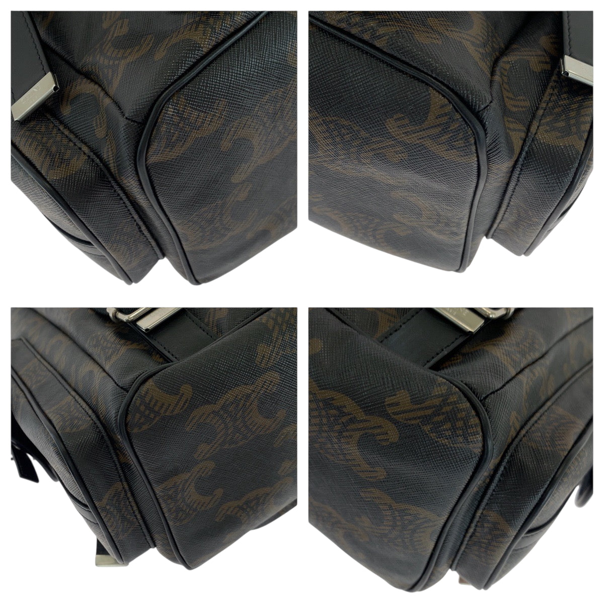 18755
CELINE セリーヌ トリオンフ ダークブラウン シルバー金具 PVC 111812EU3 38SI リュックサック バックパック  メンズ A280