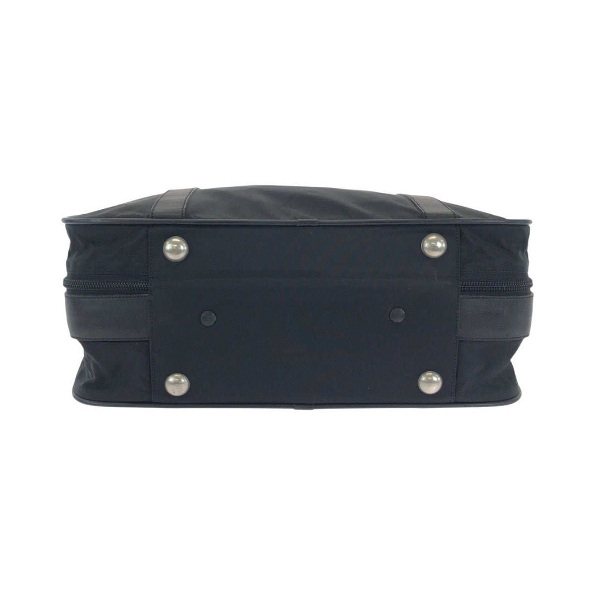 18495
PRADA プラダ テスート 三角ロゴプレート ブラック 黒 シルバー金具 ナイロン / レザー ビジネスバッグ トランクケース  メンズ ABP46