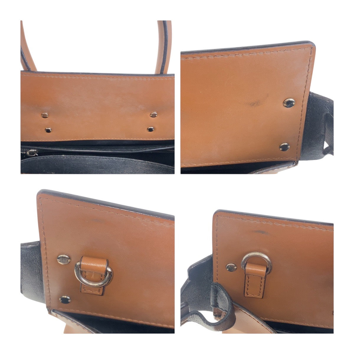 18758
Givenchy Horizon Small Bag Brown Silver Hardware Leather Handbag Shoulder Bag 2WAY Ladies AB38